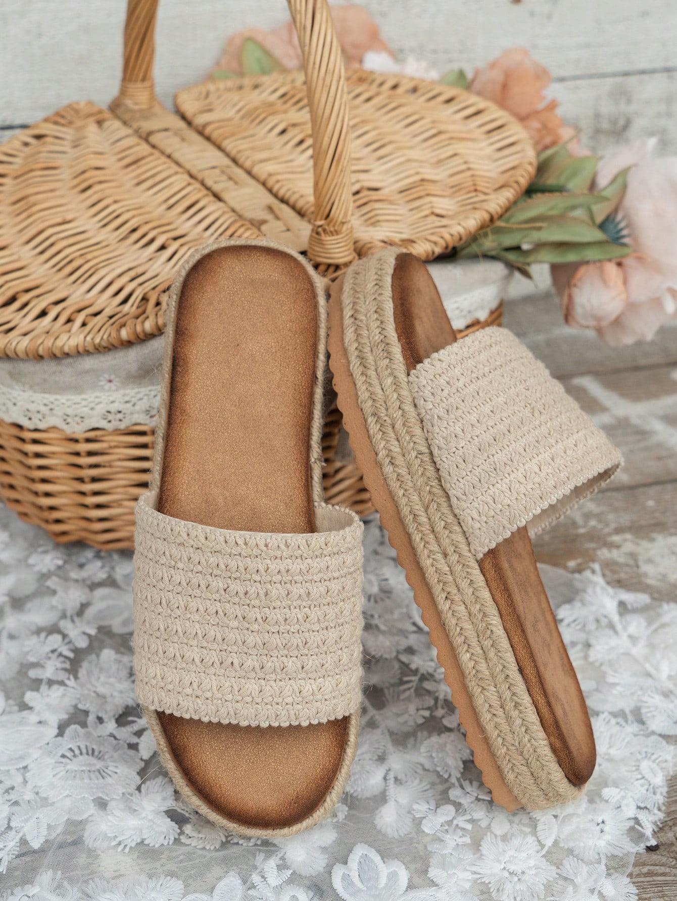 In Beige Women Platforms & Wedge Sandals