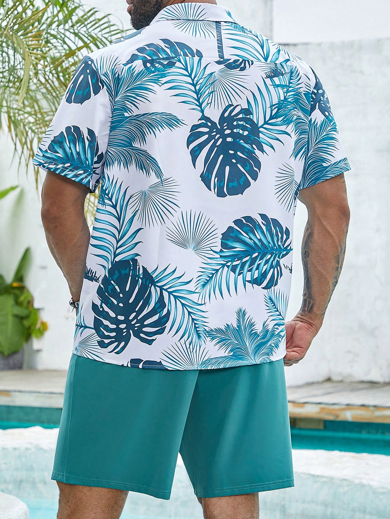 Men Plus Size Shirt Co-ords