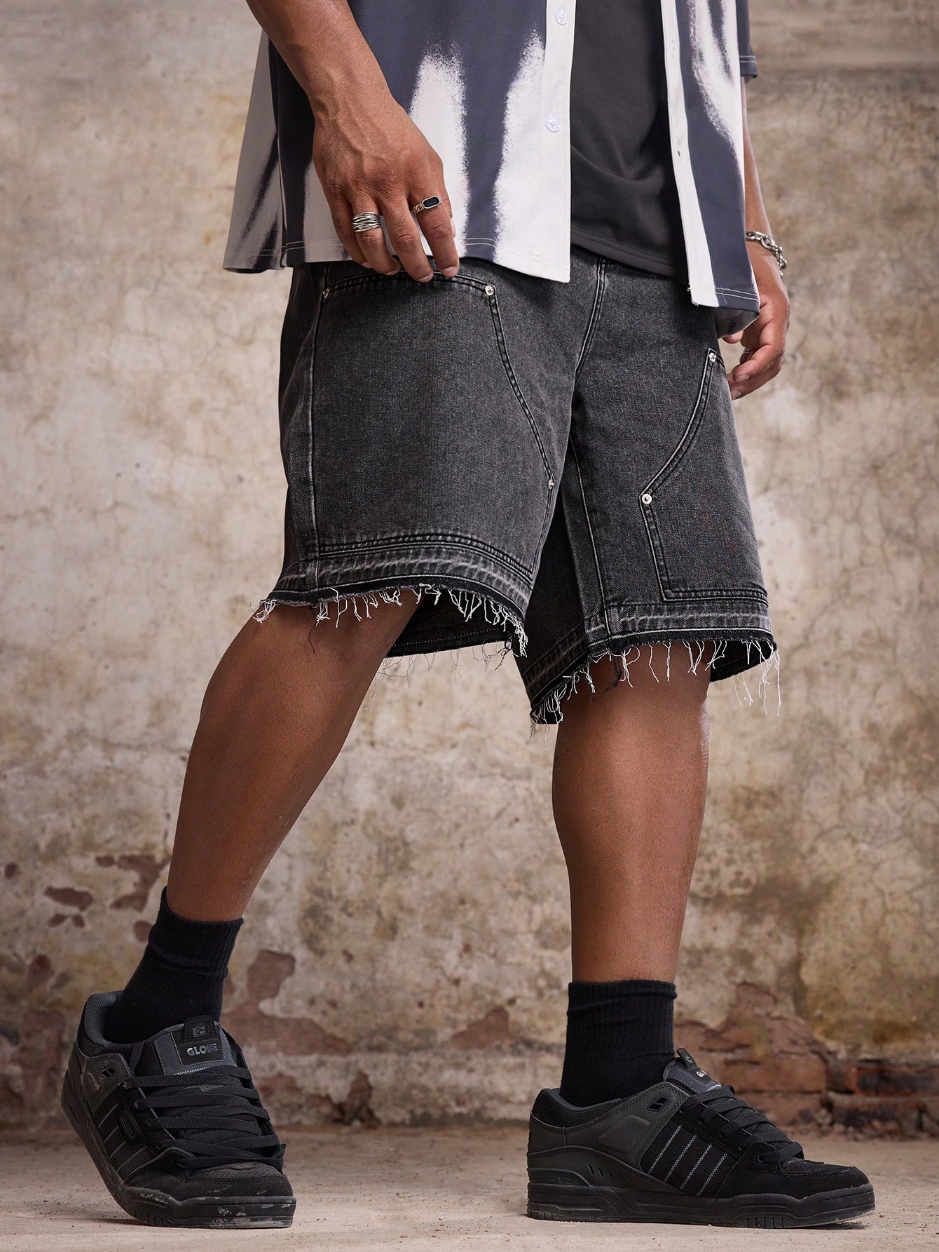 Men Plus Size Denim Shorts