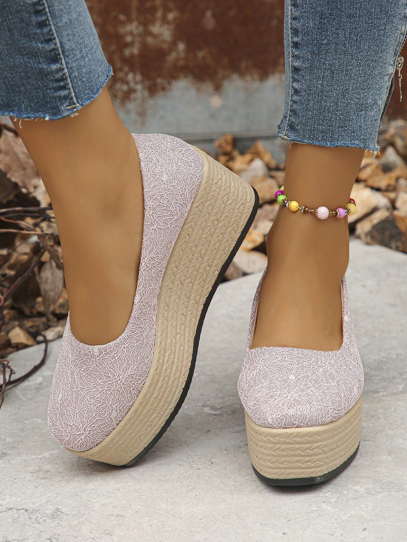 In Pink Women Wedges & Flatform