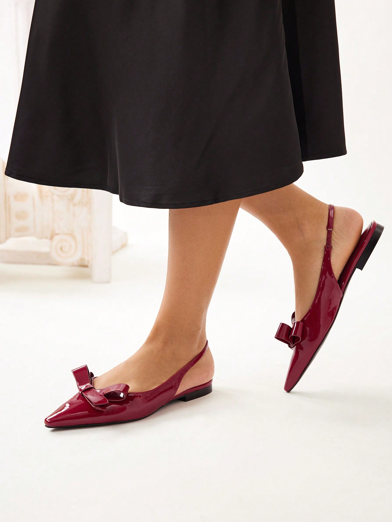 In Burgundy Women Flats