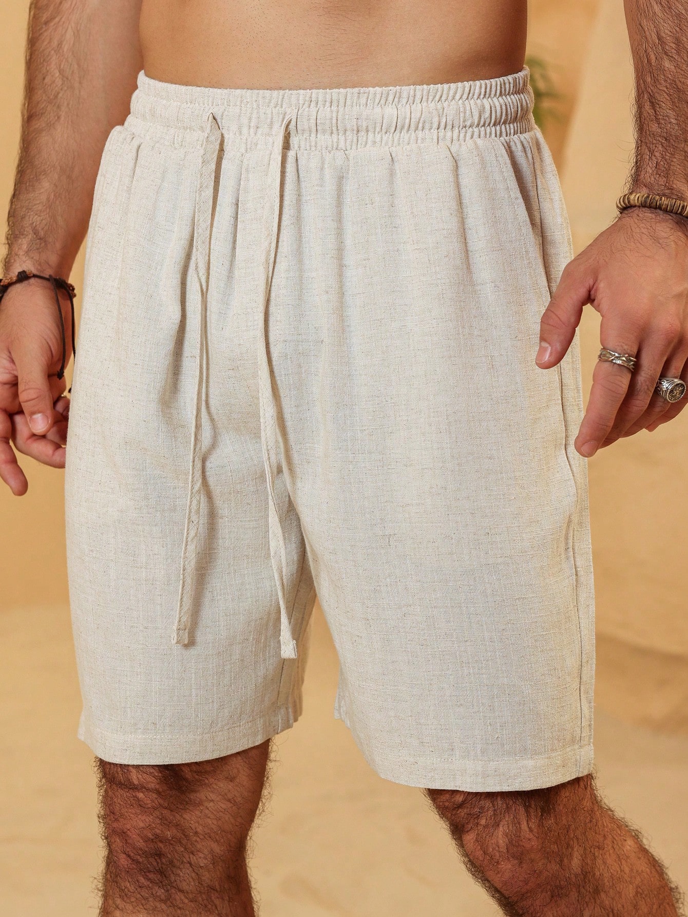 Men Linen Shorts