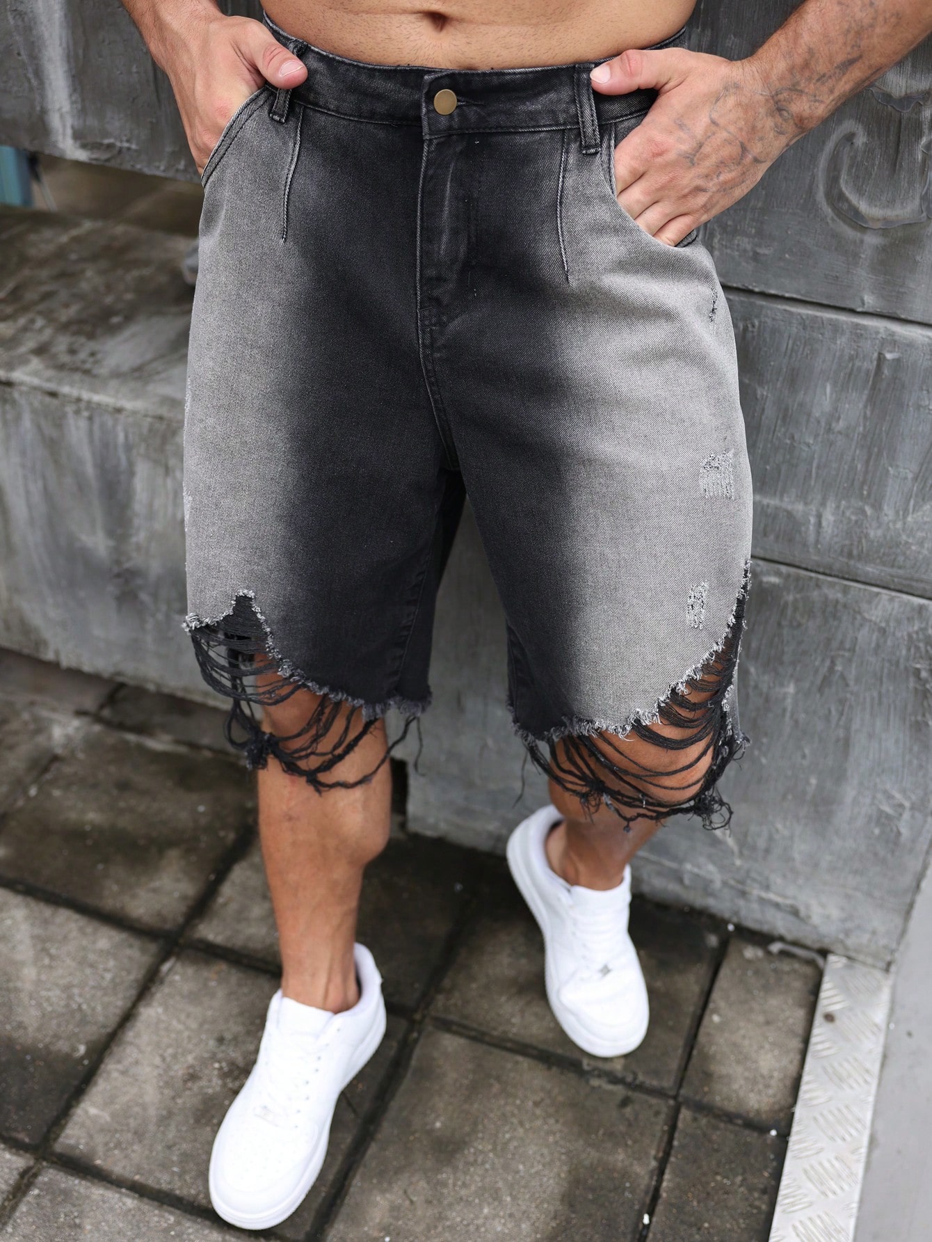 Men Plus Size Denim Shorts