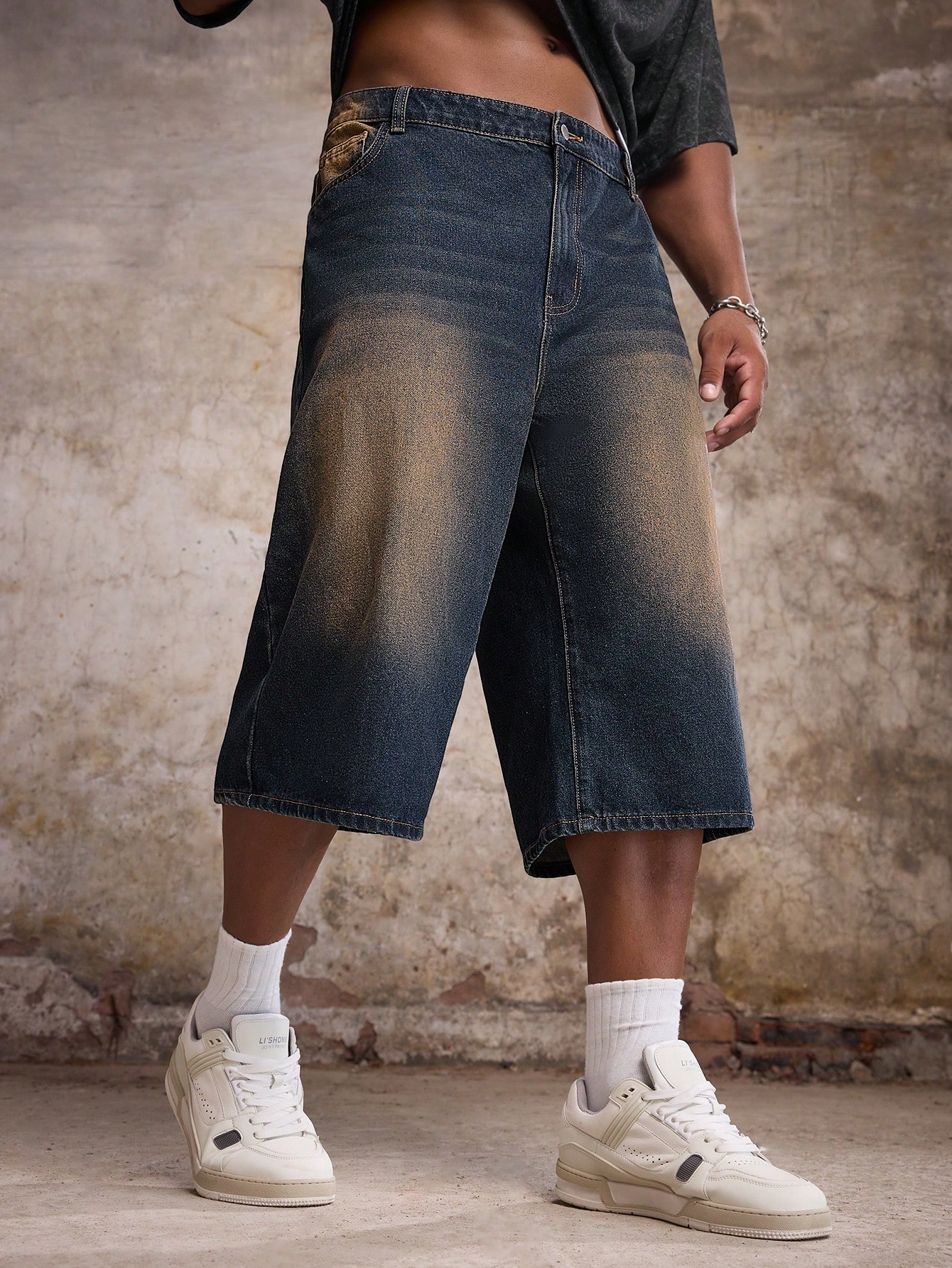 Men Plus Size Denim Shorts