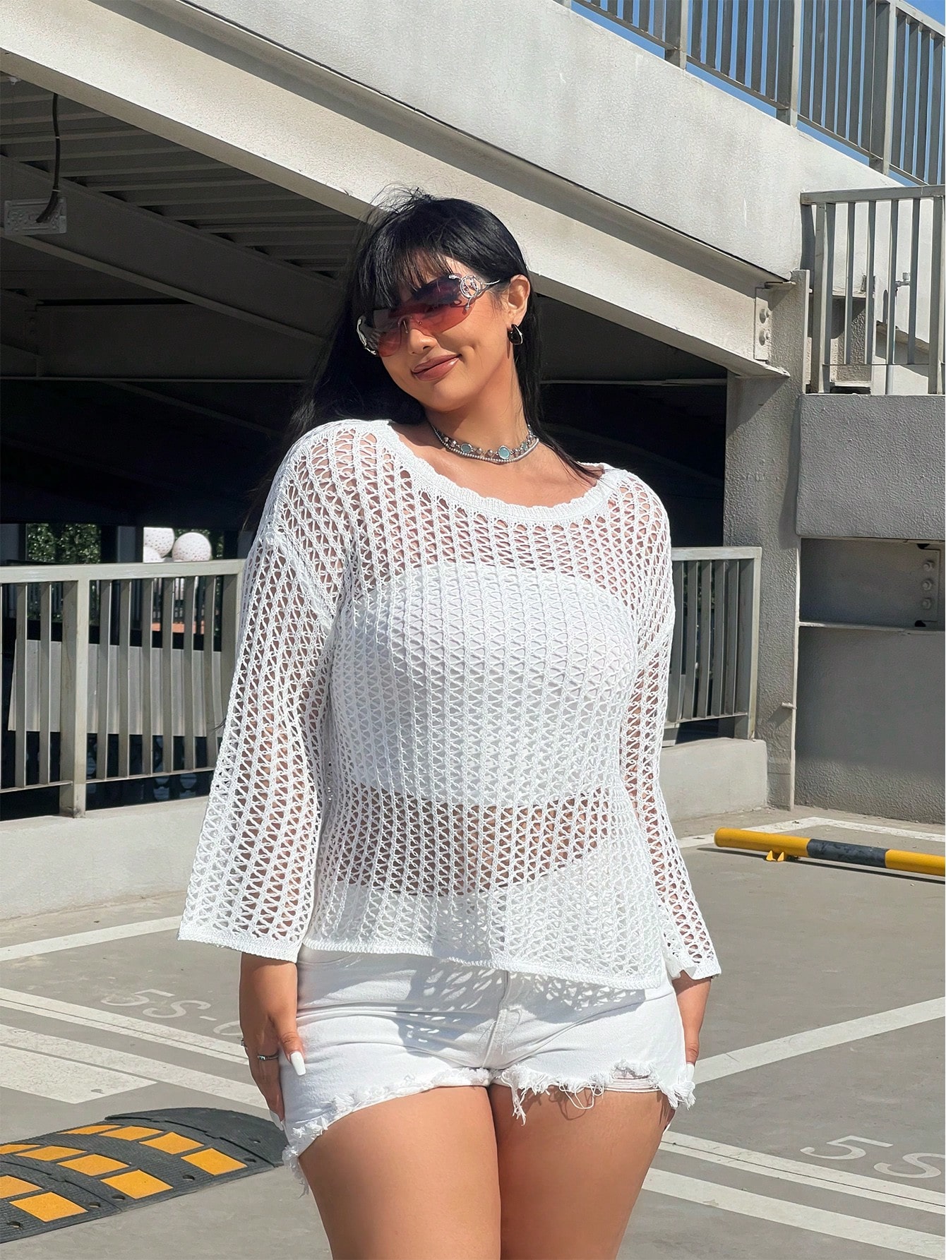 In White Plus Size Sweaters