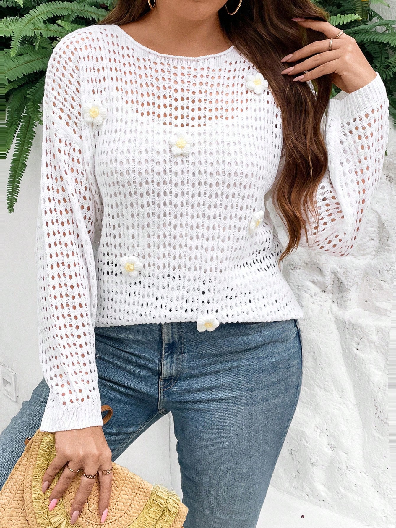 In White Plus Size Sweaters