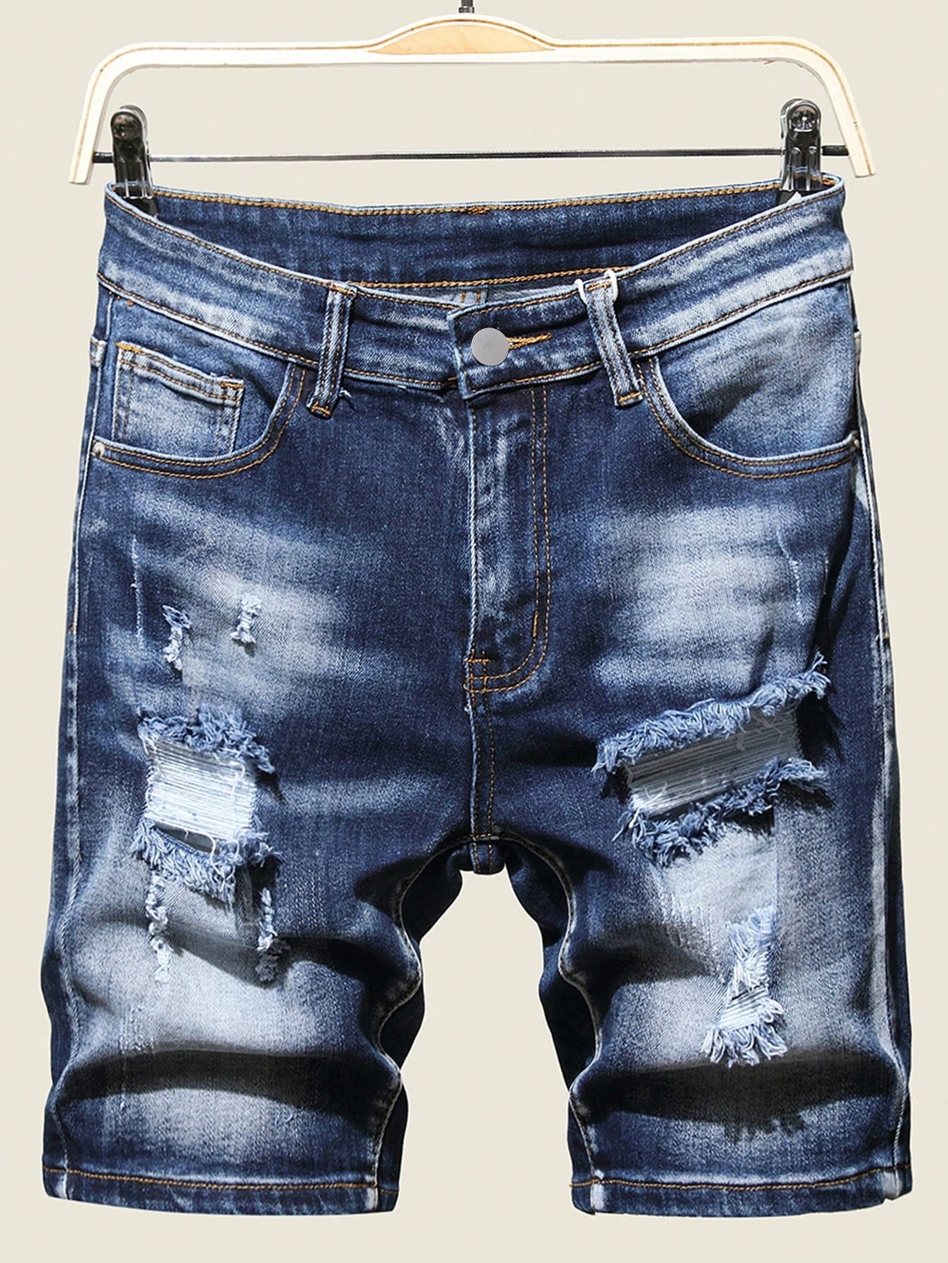 Men Plus Size Denim Shorts