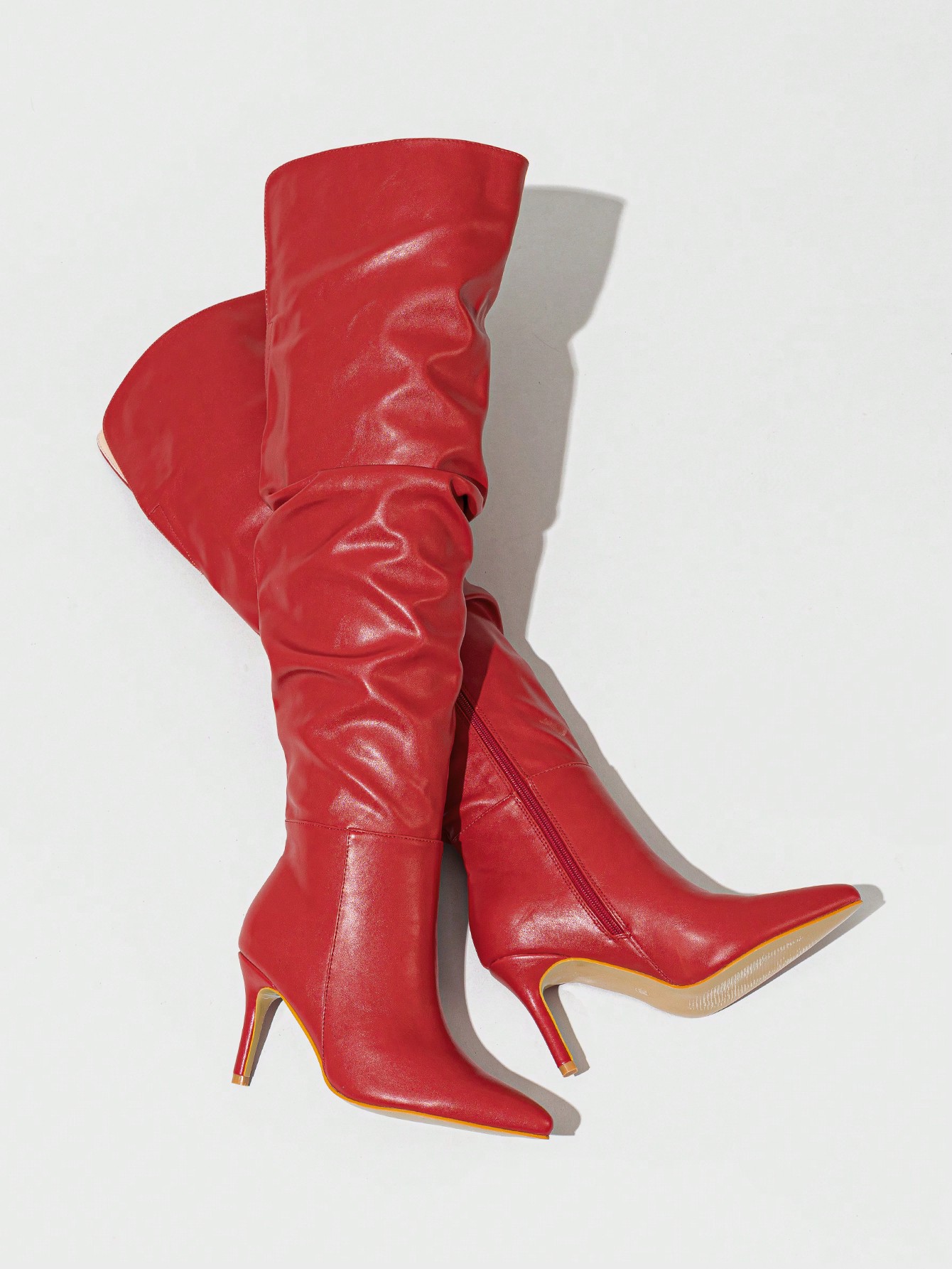 In Red Women Over-the-Knee Boots