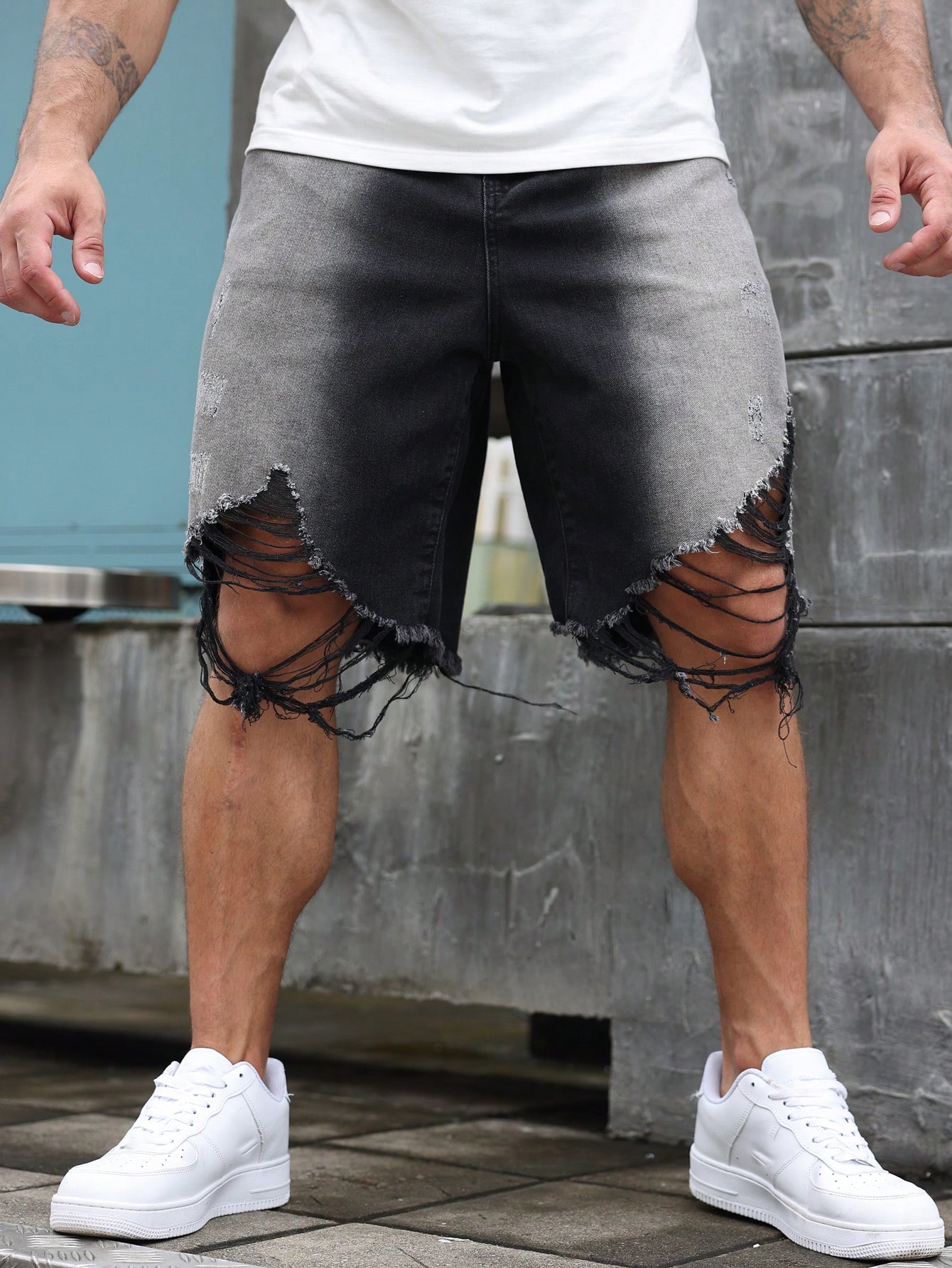 Men Plus Size Denim Shorts