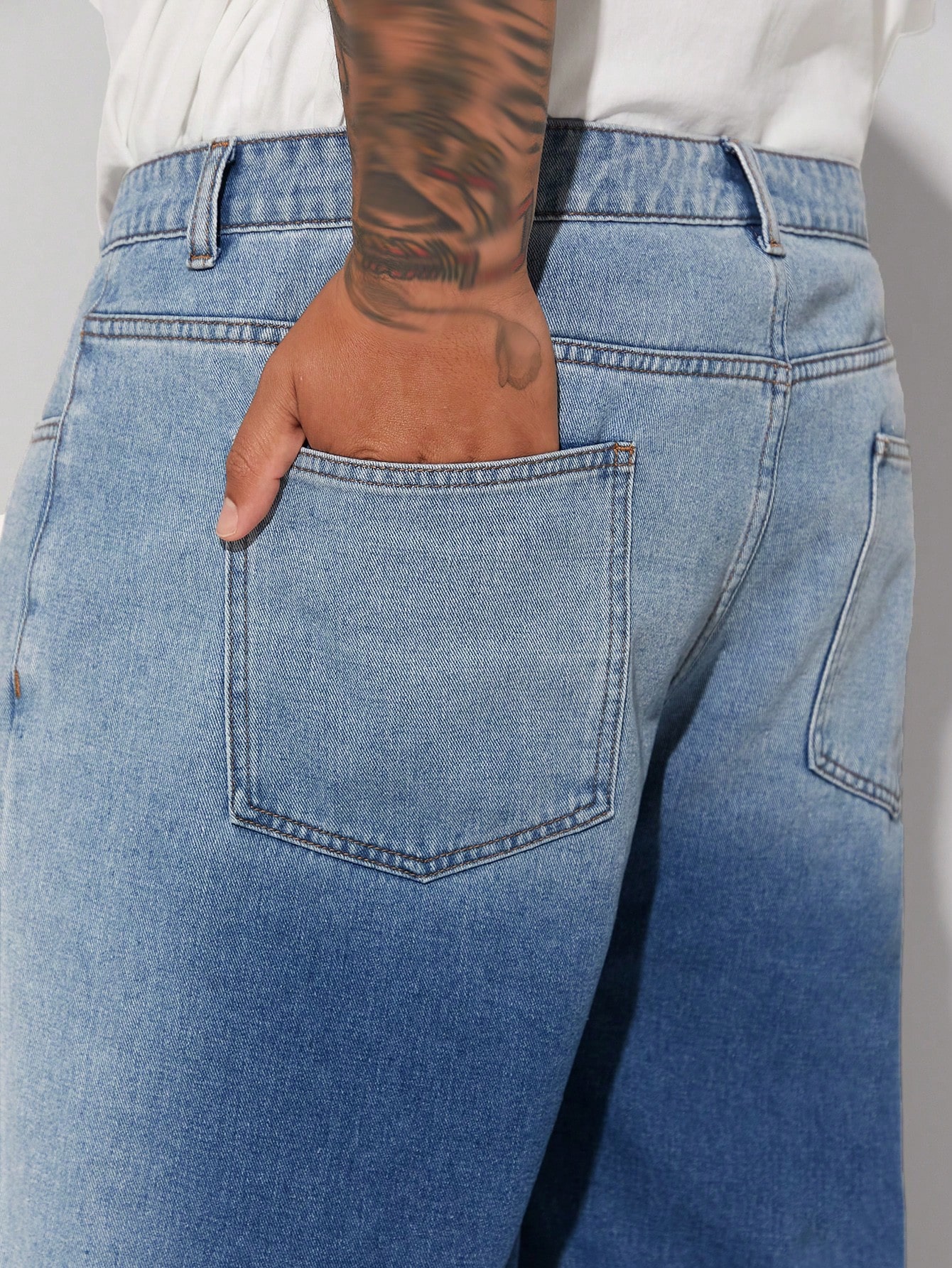 Men Plus Size Denim Shorts