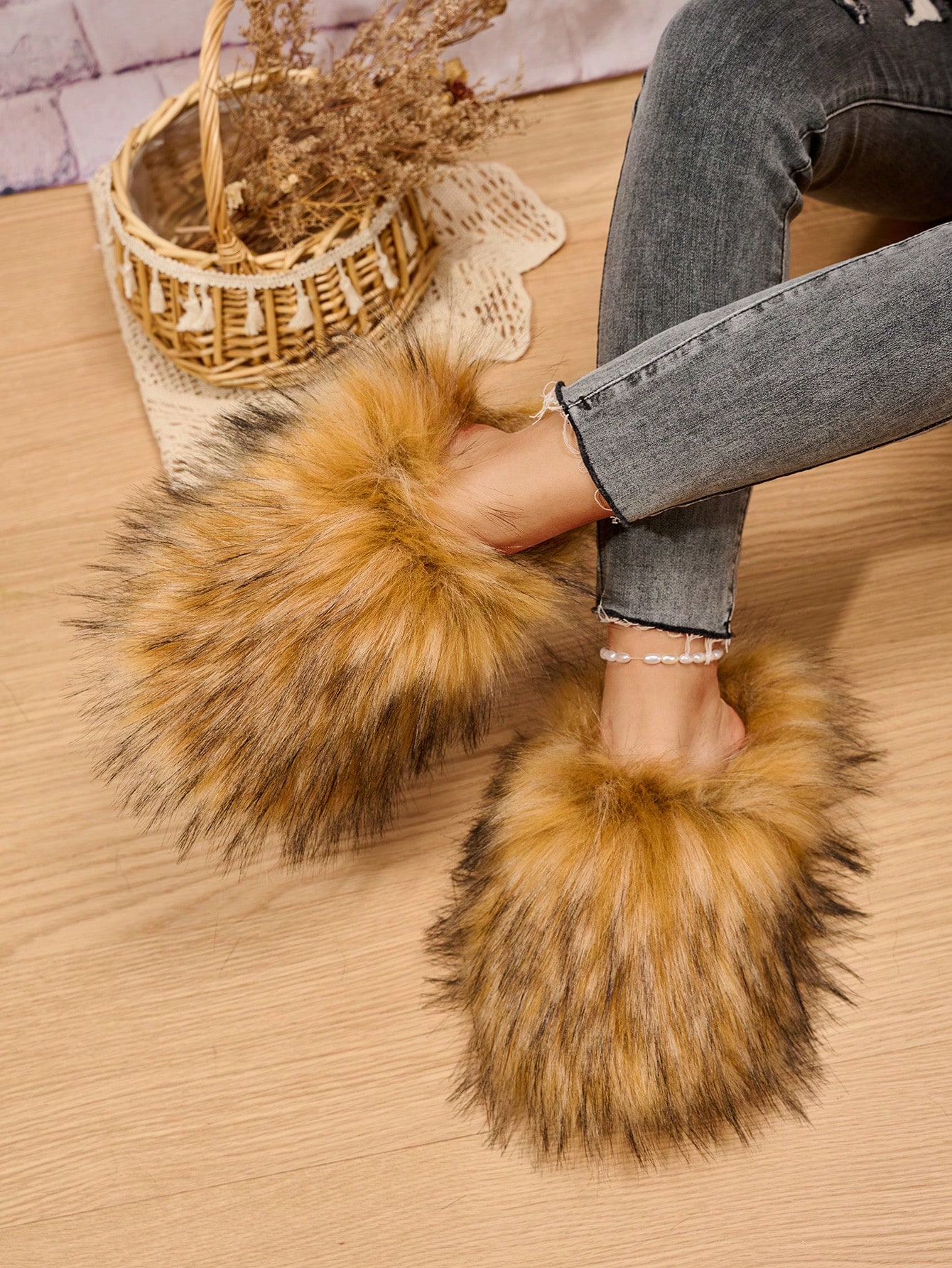 In Brown Women Home Slippers