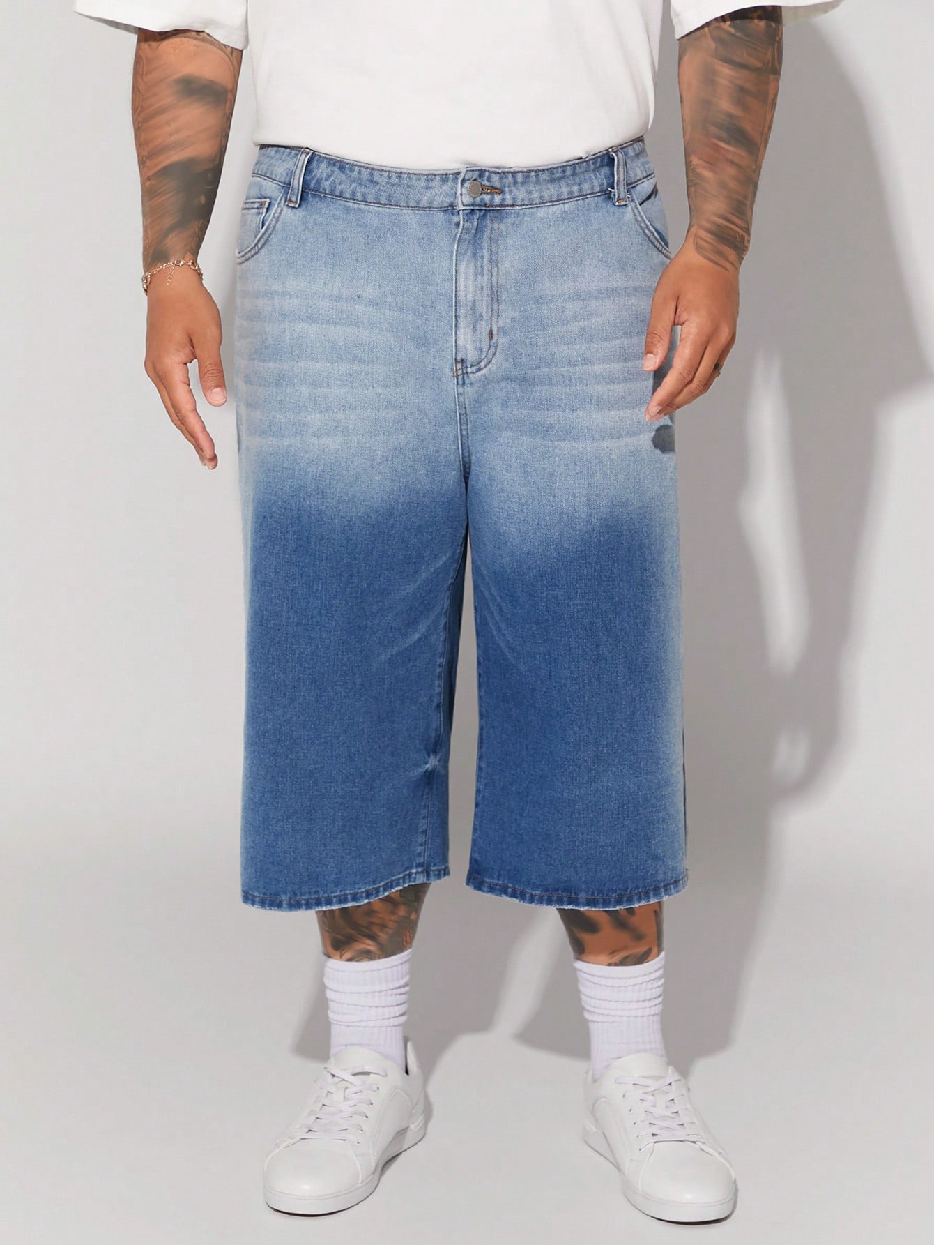 Men Plus Size Denim Shorts