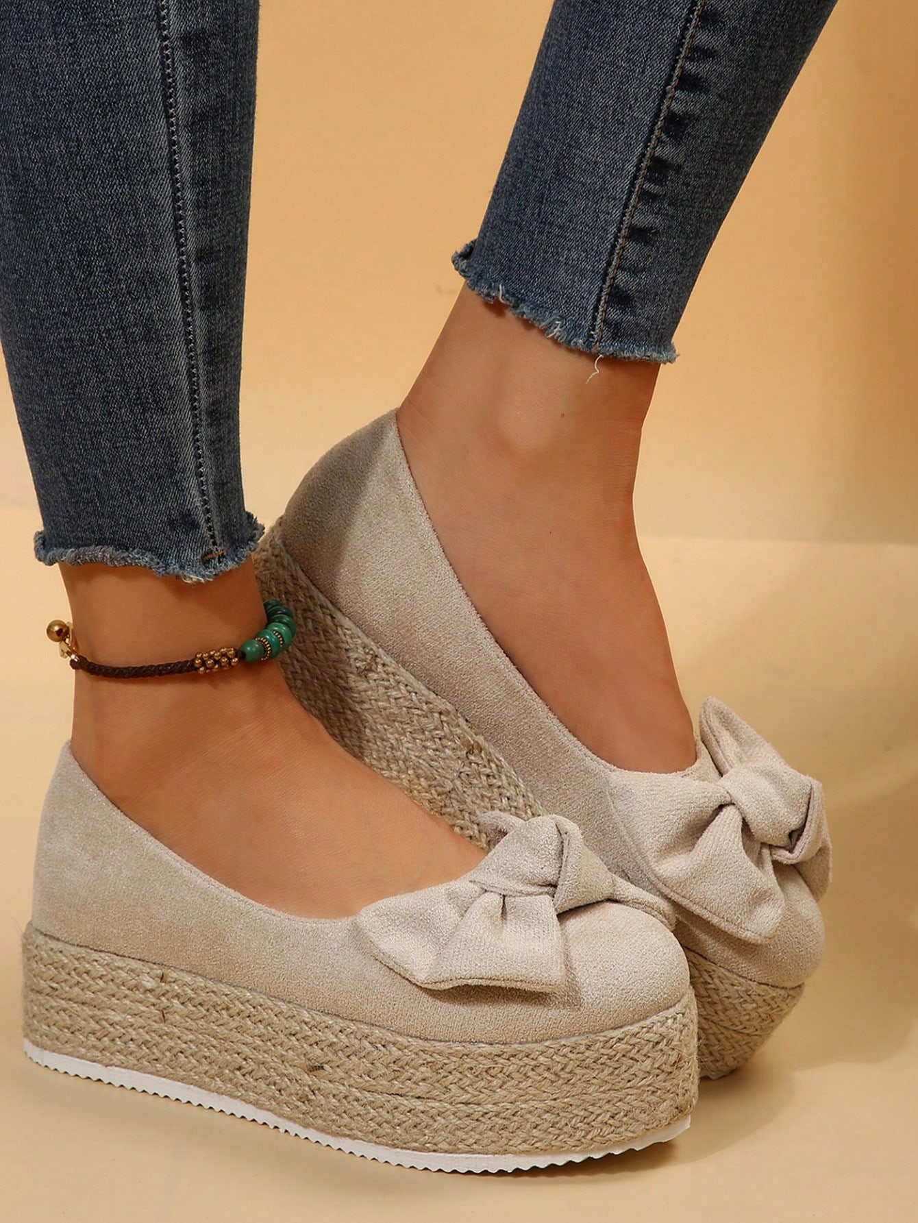 In Beige Women Wedges & Flatform