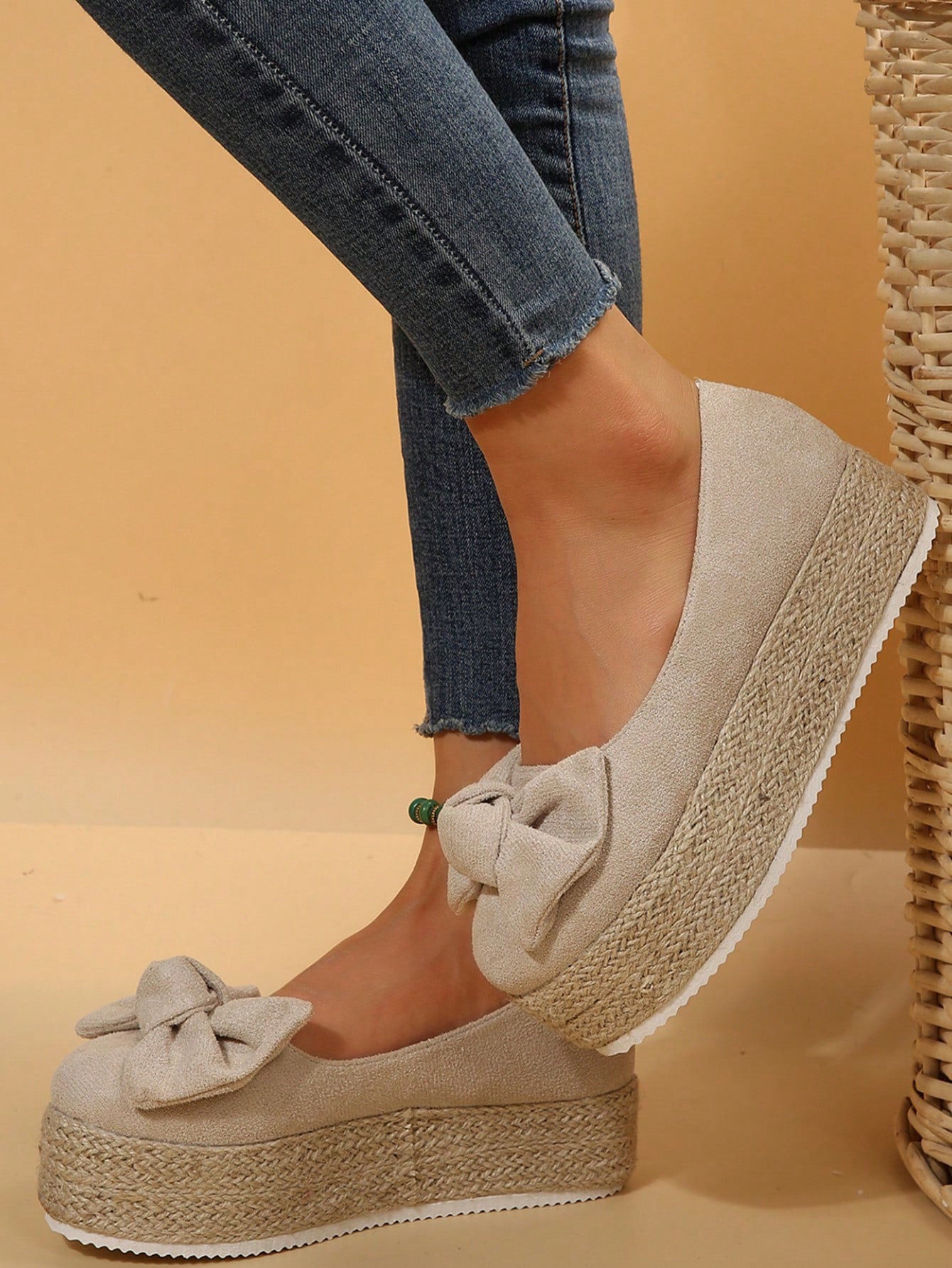 In Beige Women Wedges & Flatform