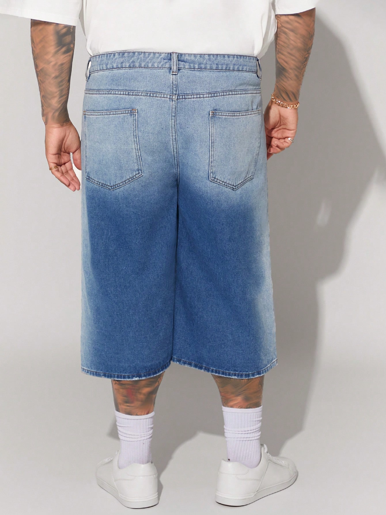 Men Plus Size Denim Shorts