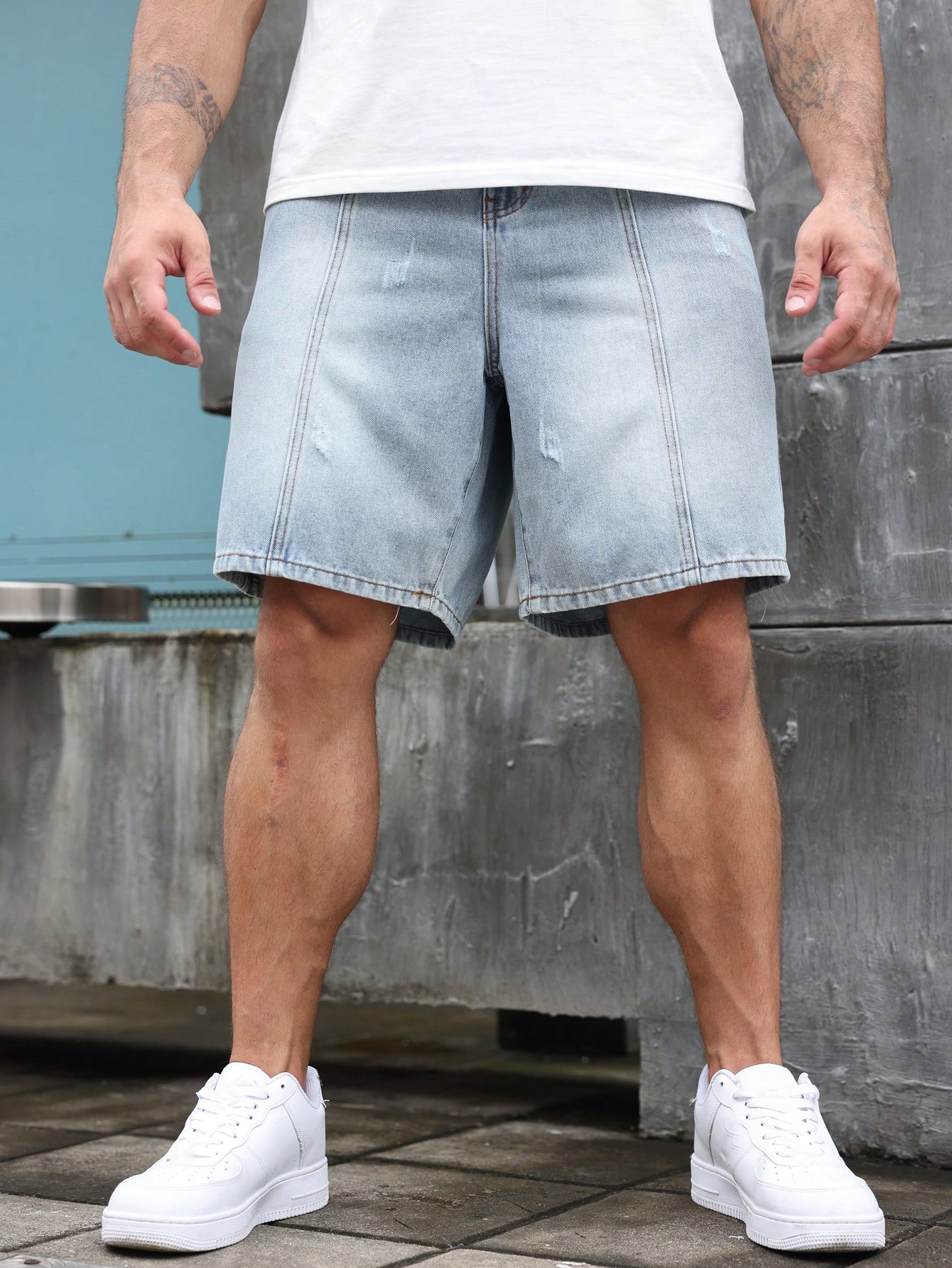 Men Plus Size Denim Shorts