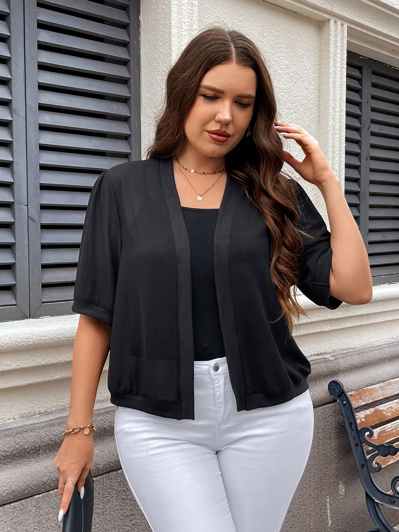 In Black Plus Size Jackets