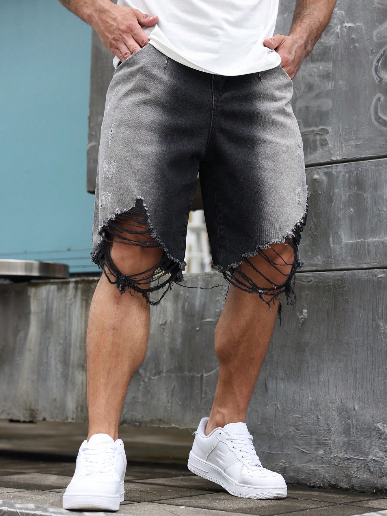 Men Plus Size Denim Shorts