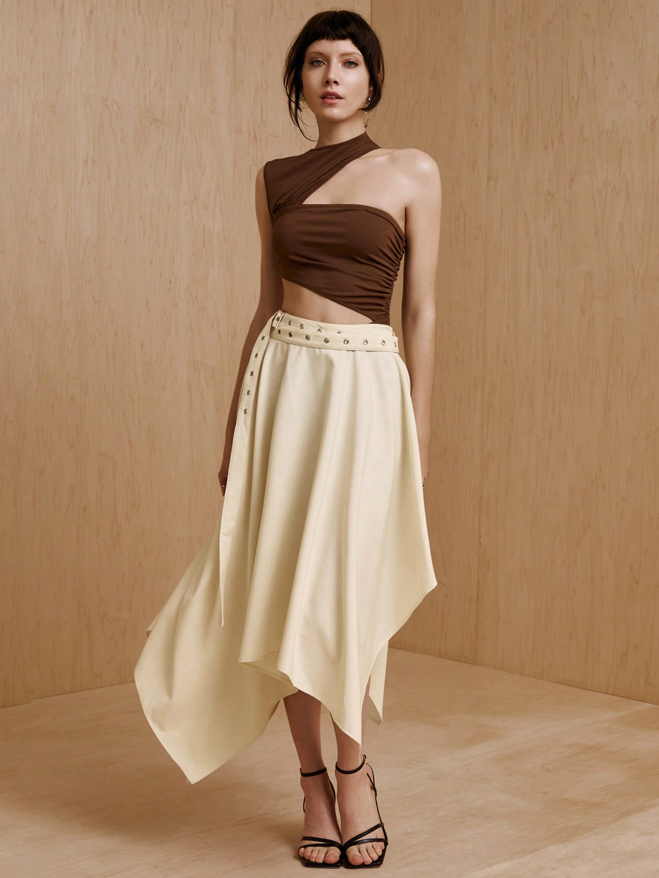 In Beige Women Skirts