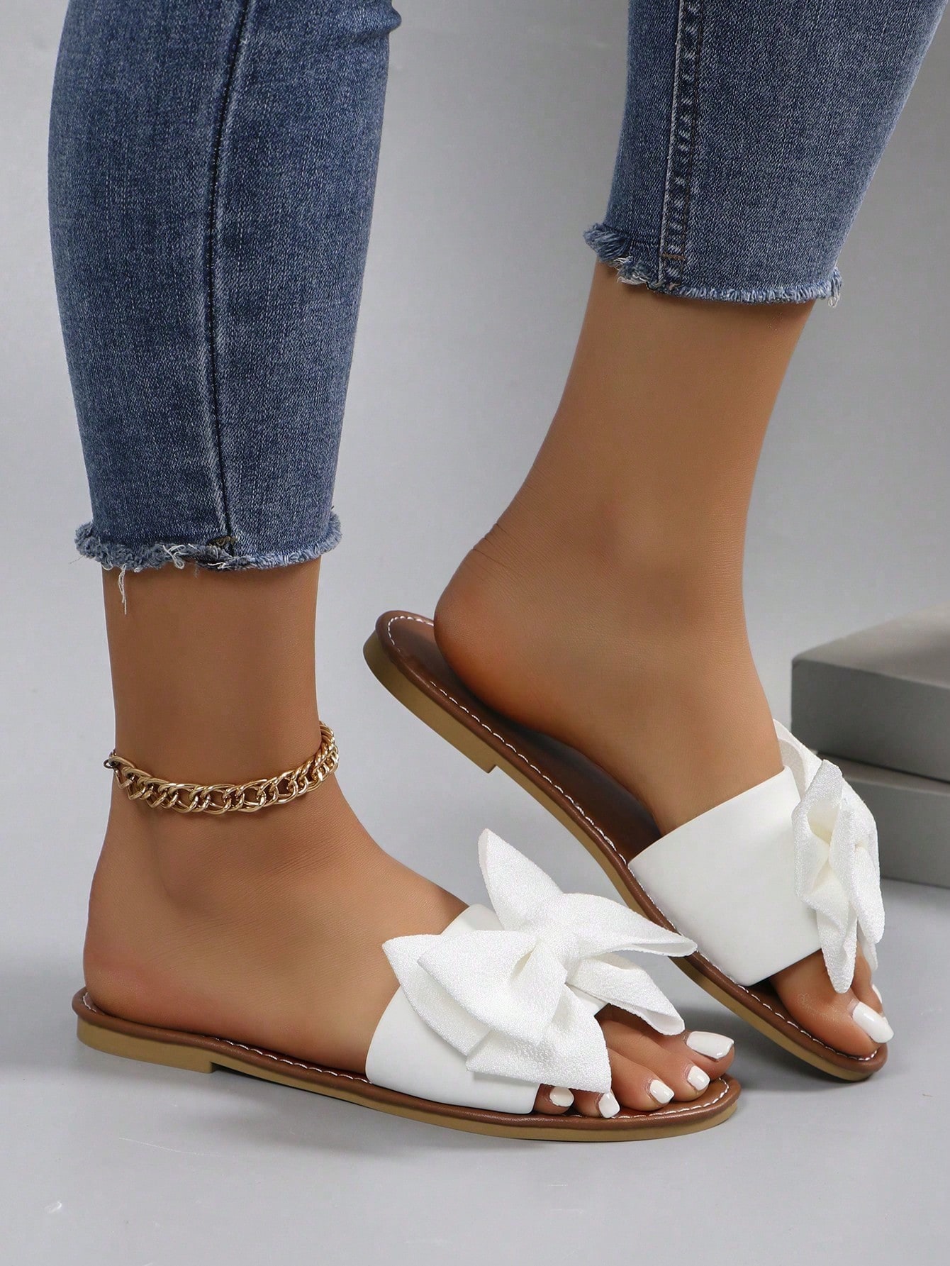 In White Women Flat Sandals