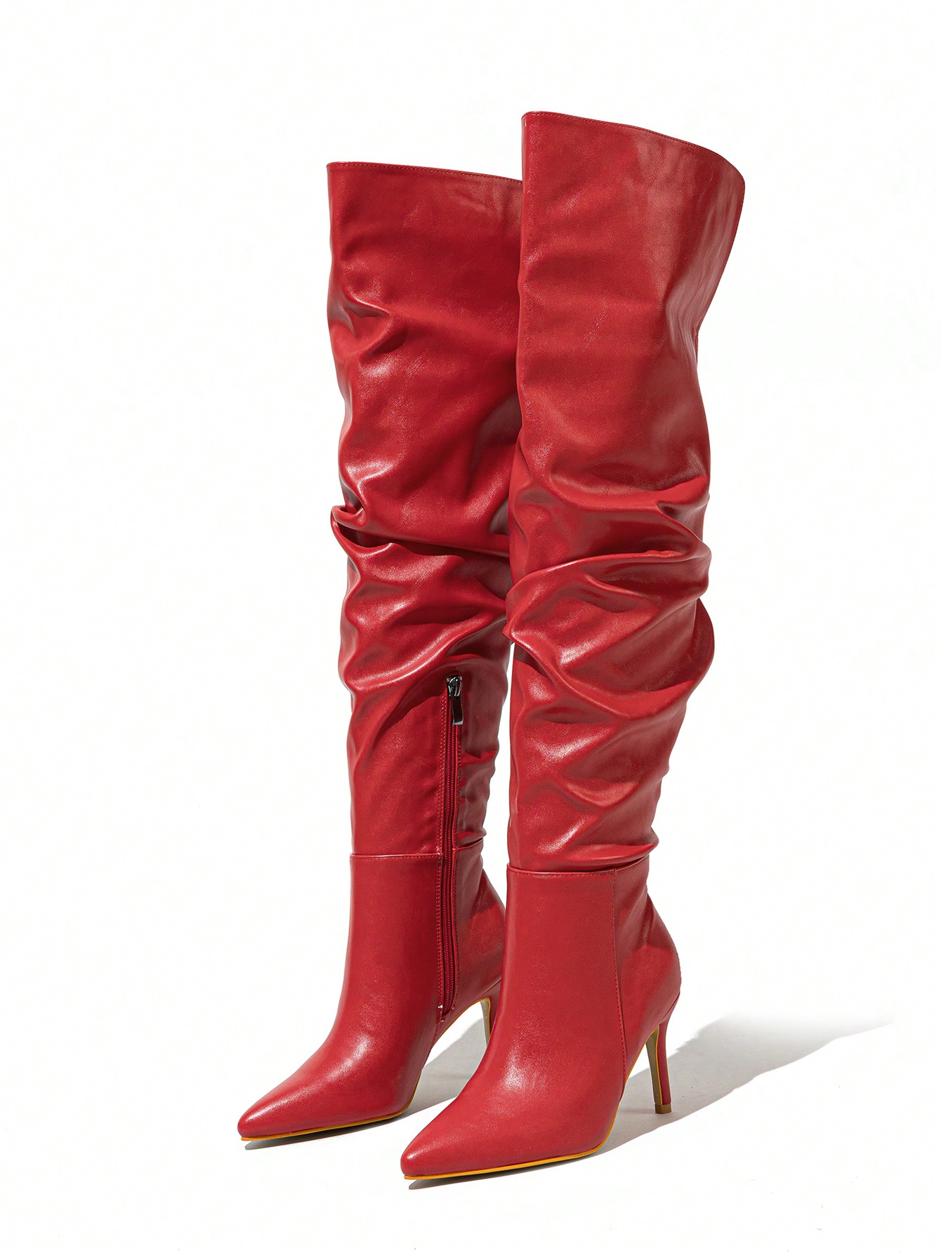 In Red Women Over-the-Knee Boots