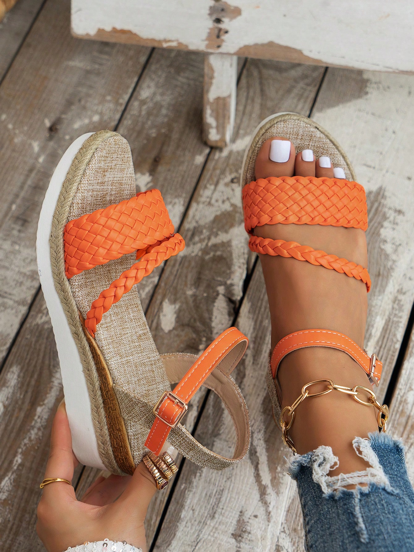 In Orange Women Platforms & Wedge Sandals