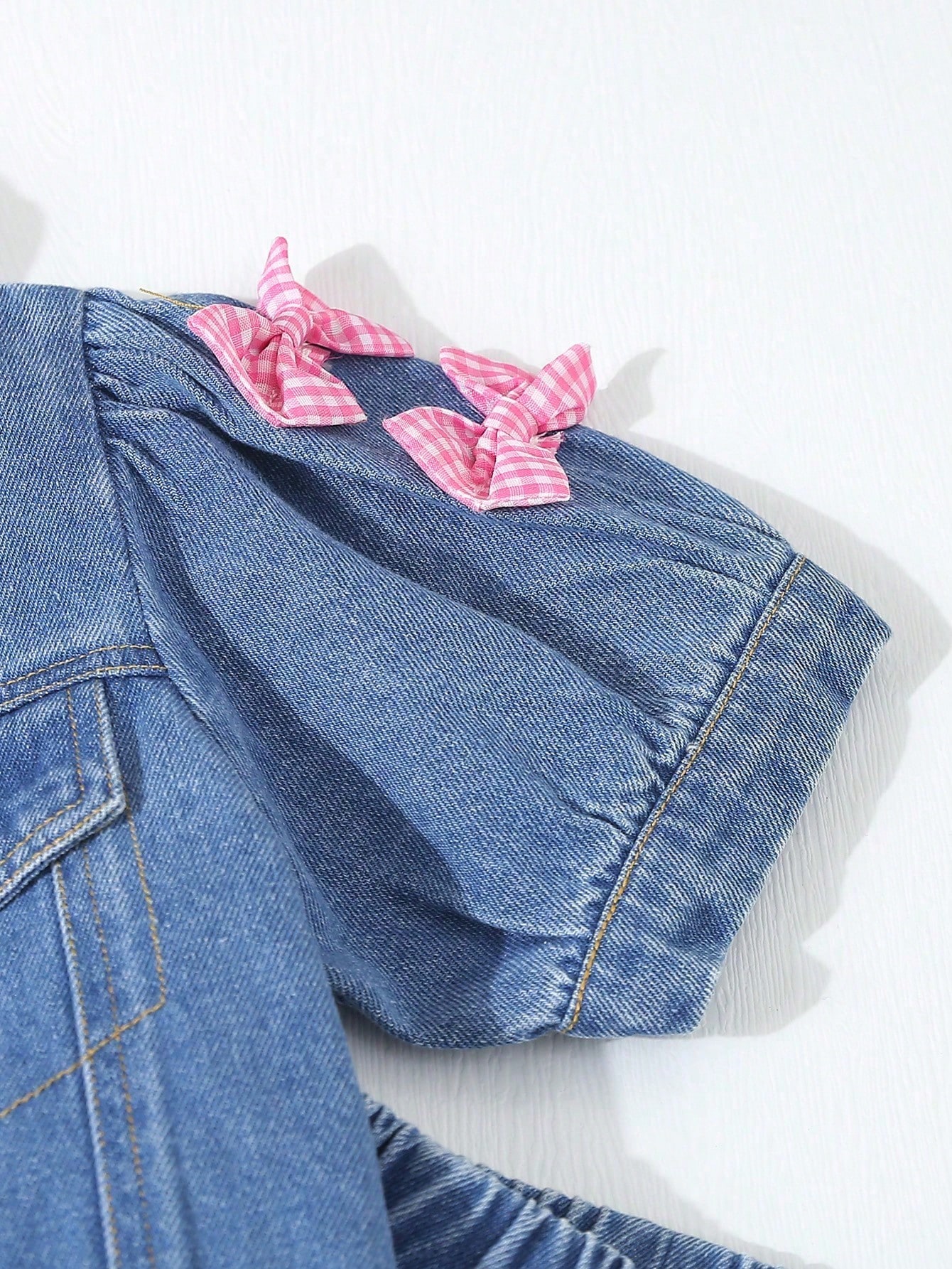 Young Girls Denim Two-piece Outfits