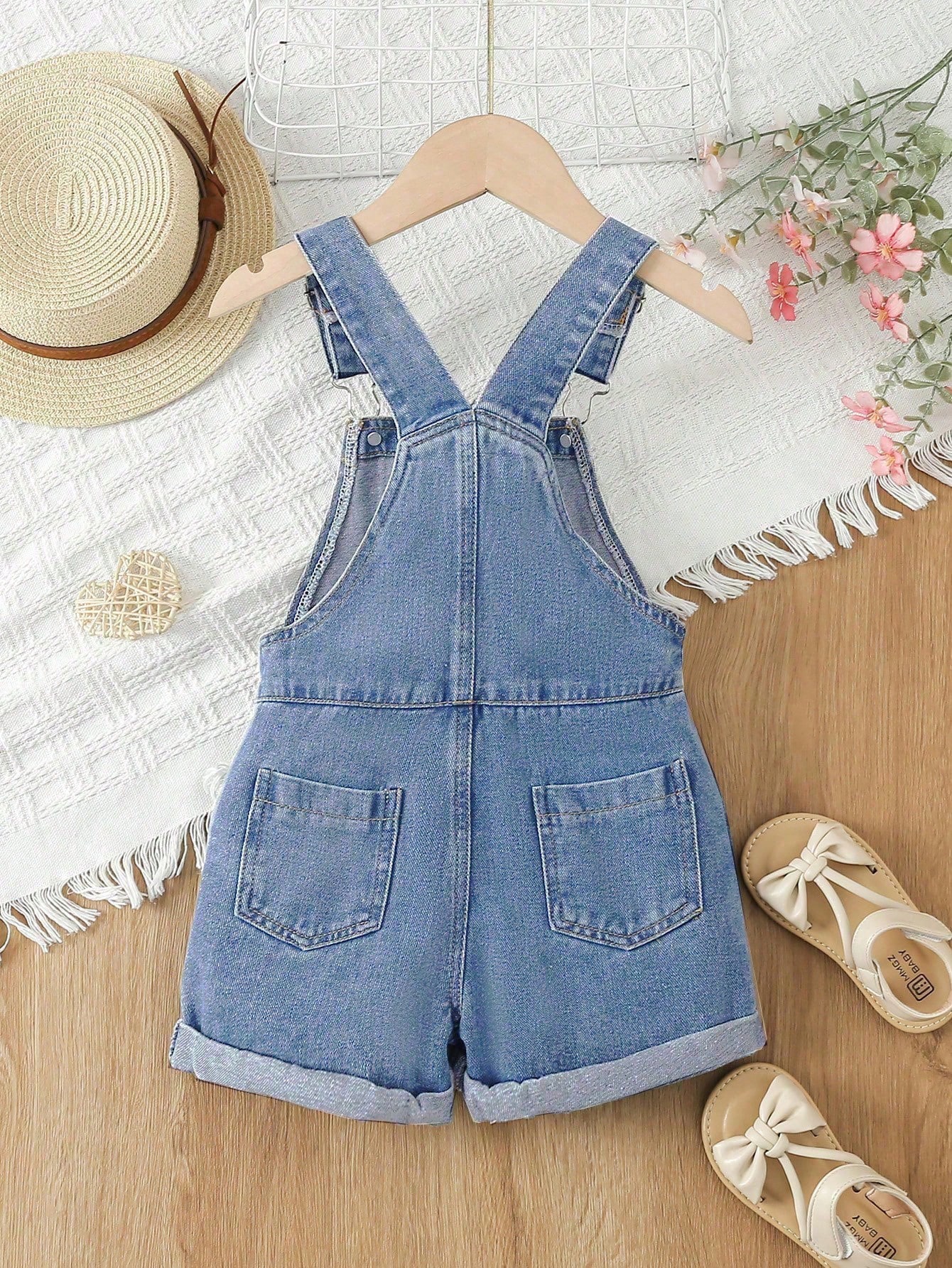 Young Girls Denim Overalls & Jumpsuits