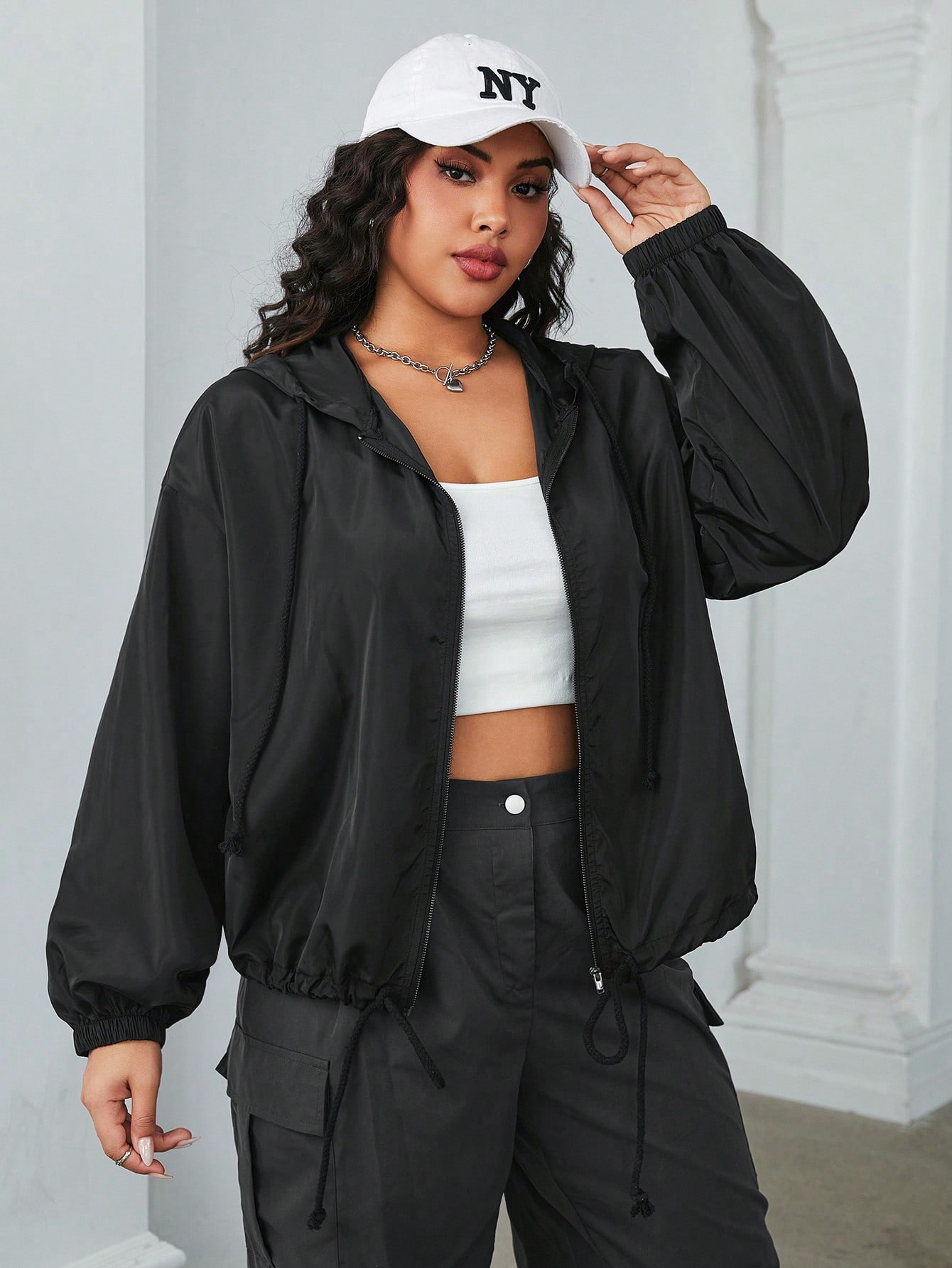 In Black Plus Size Jackets