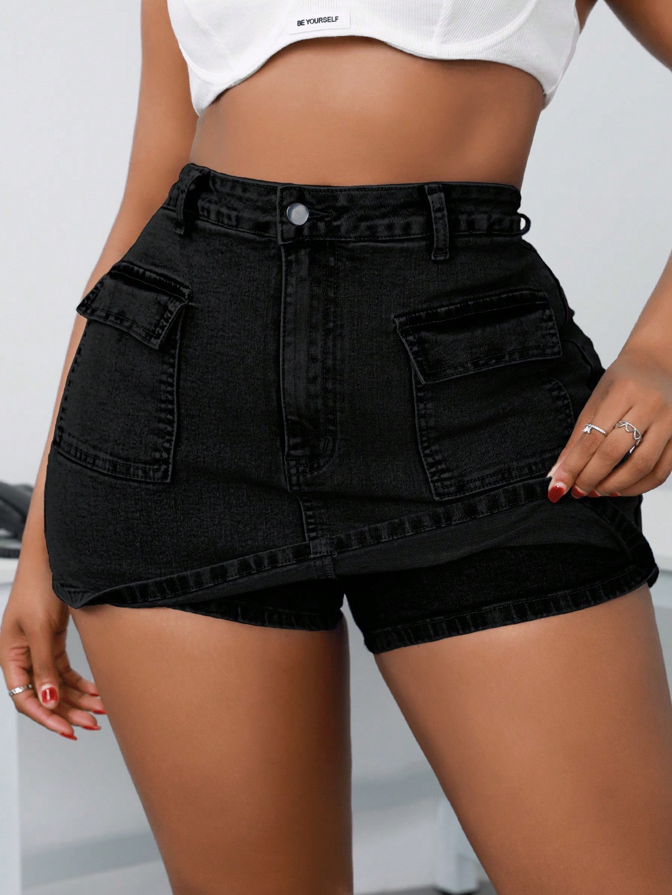 Plus Size Denim Shorts