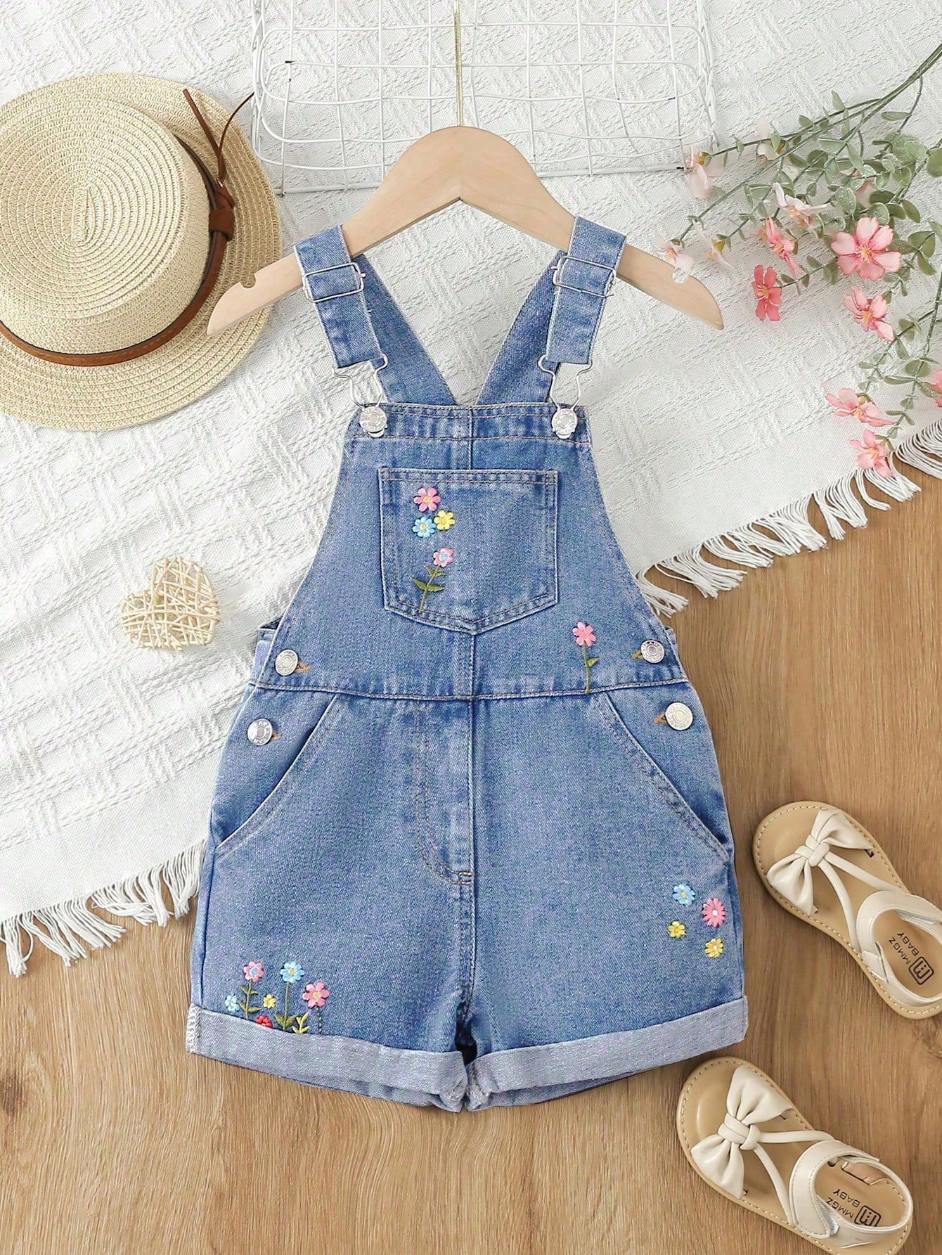 Young Girls Denim Overalls & Jumpsuits