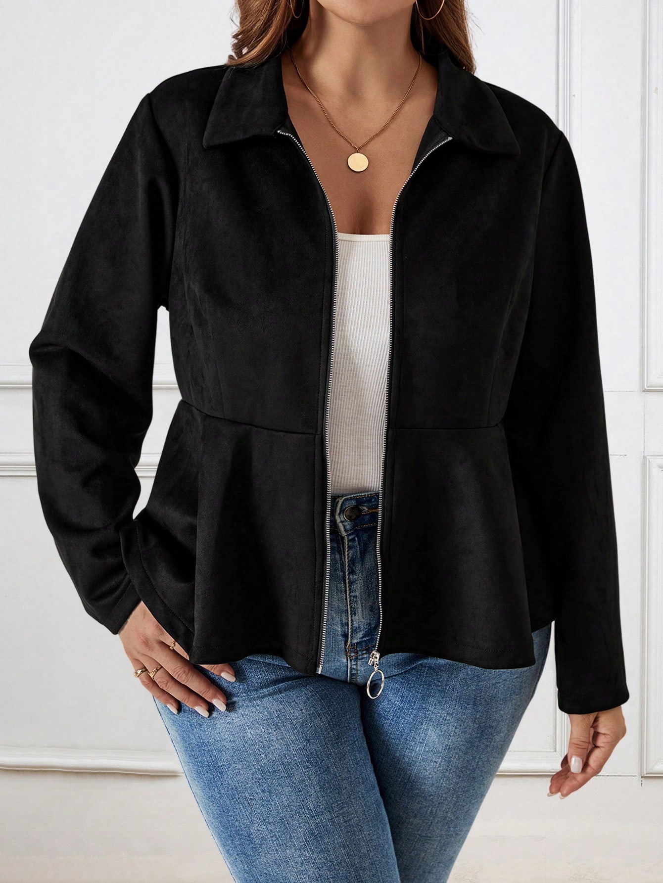 In Black Plus Size Jackets