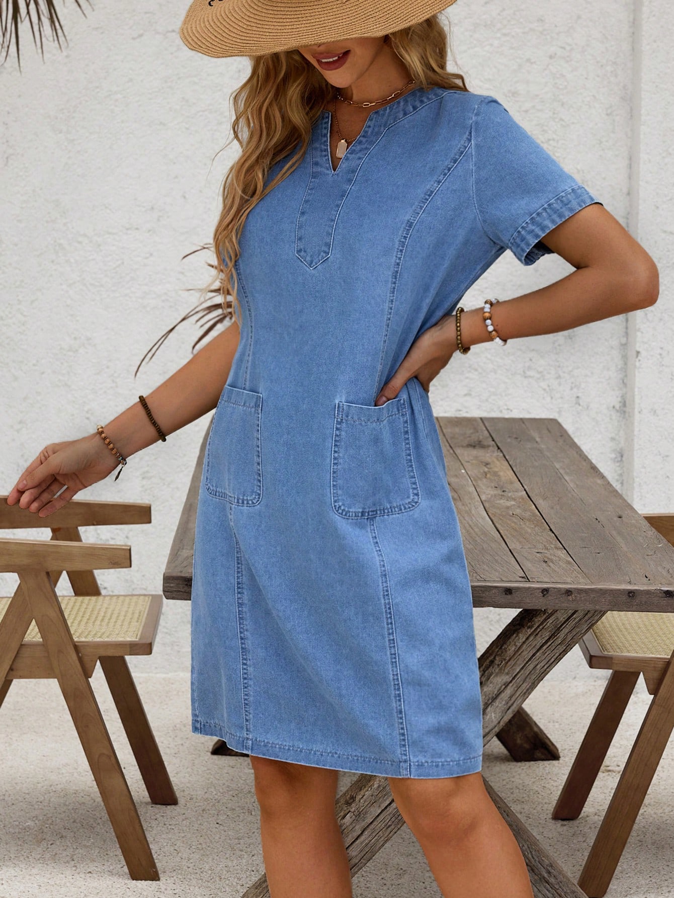 In Blue Women Denim Dresses