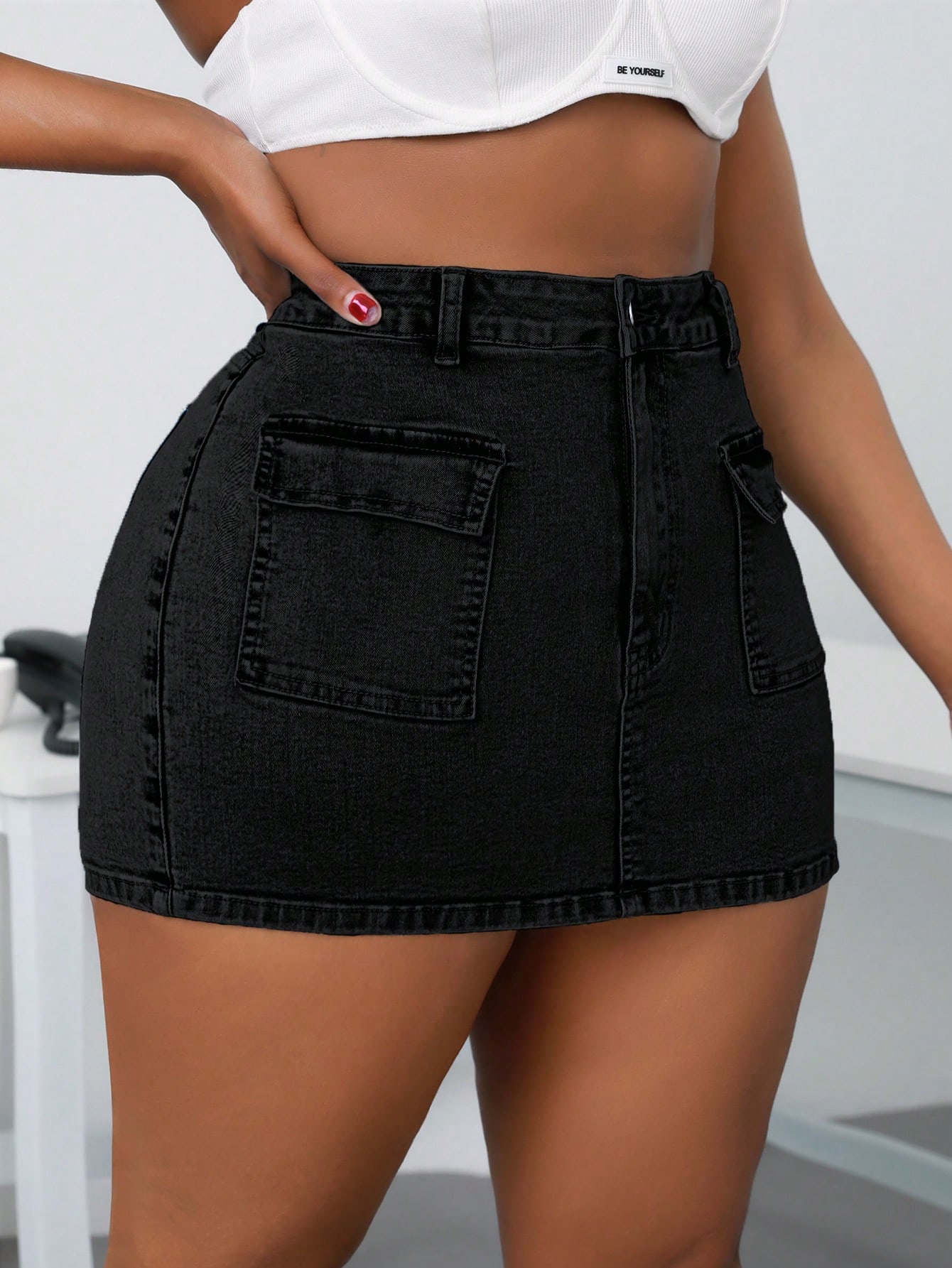 Plus Size Denim Shorts