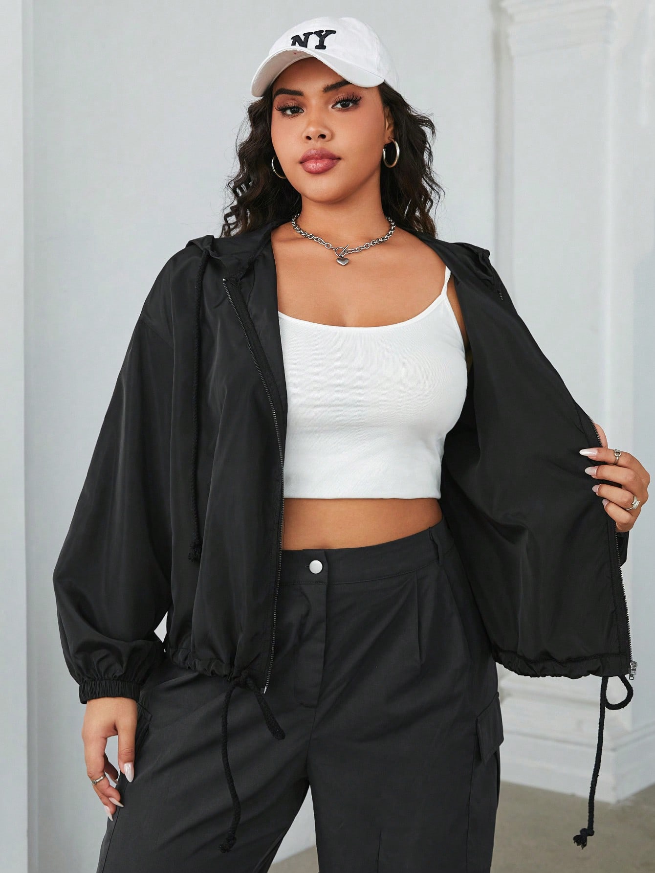 In Black Plus Size Jackets