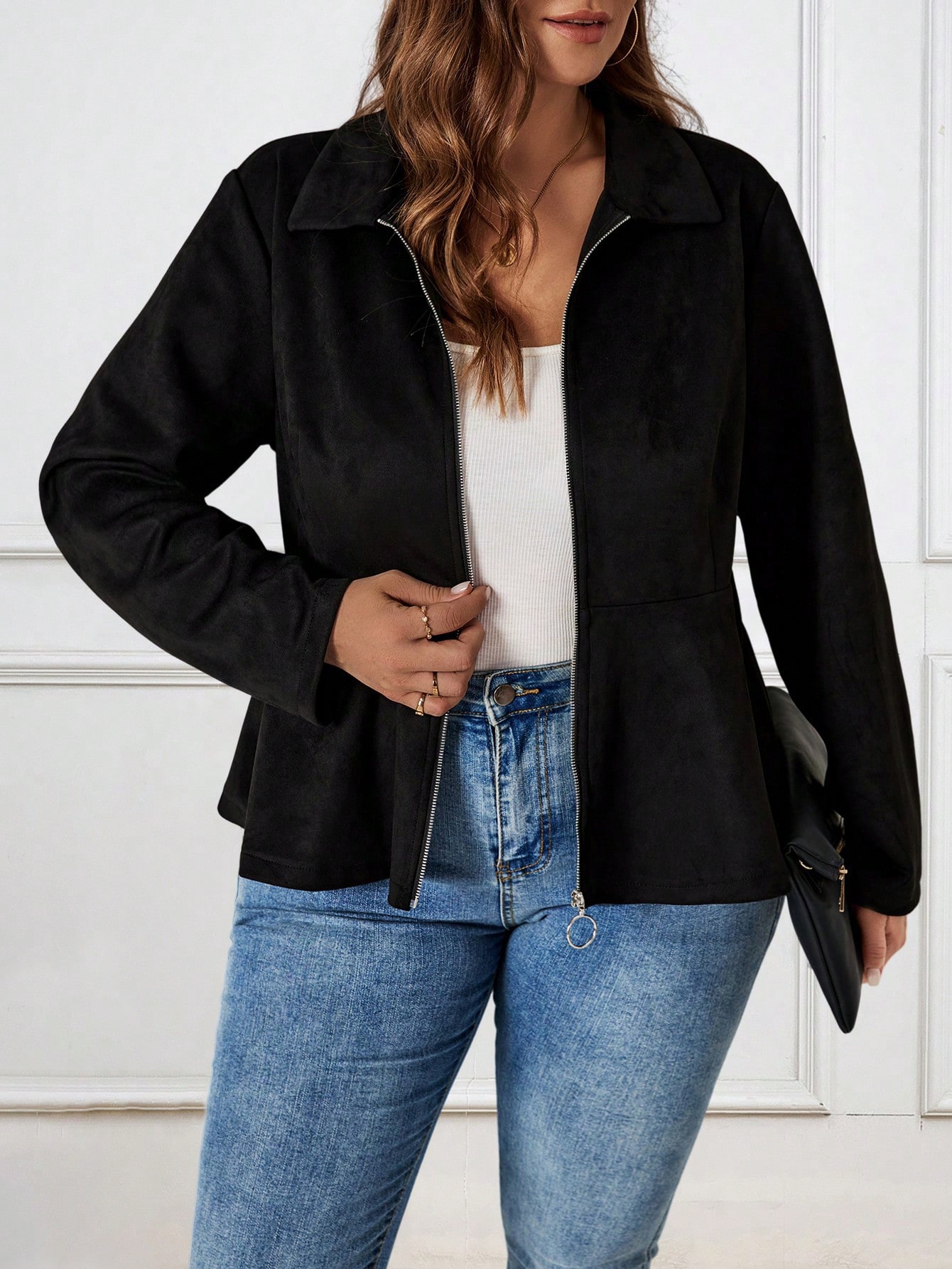 In Black Plus Size Jackets