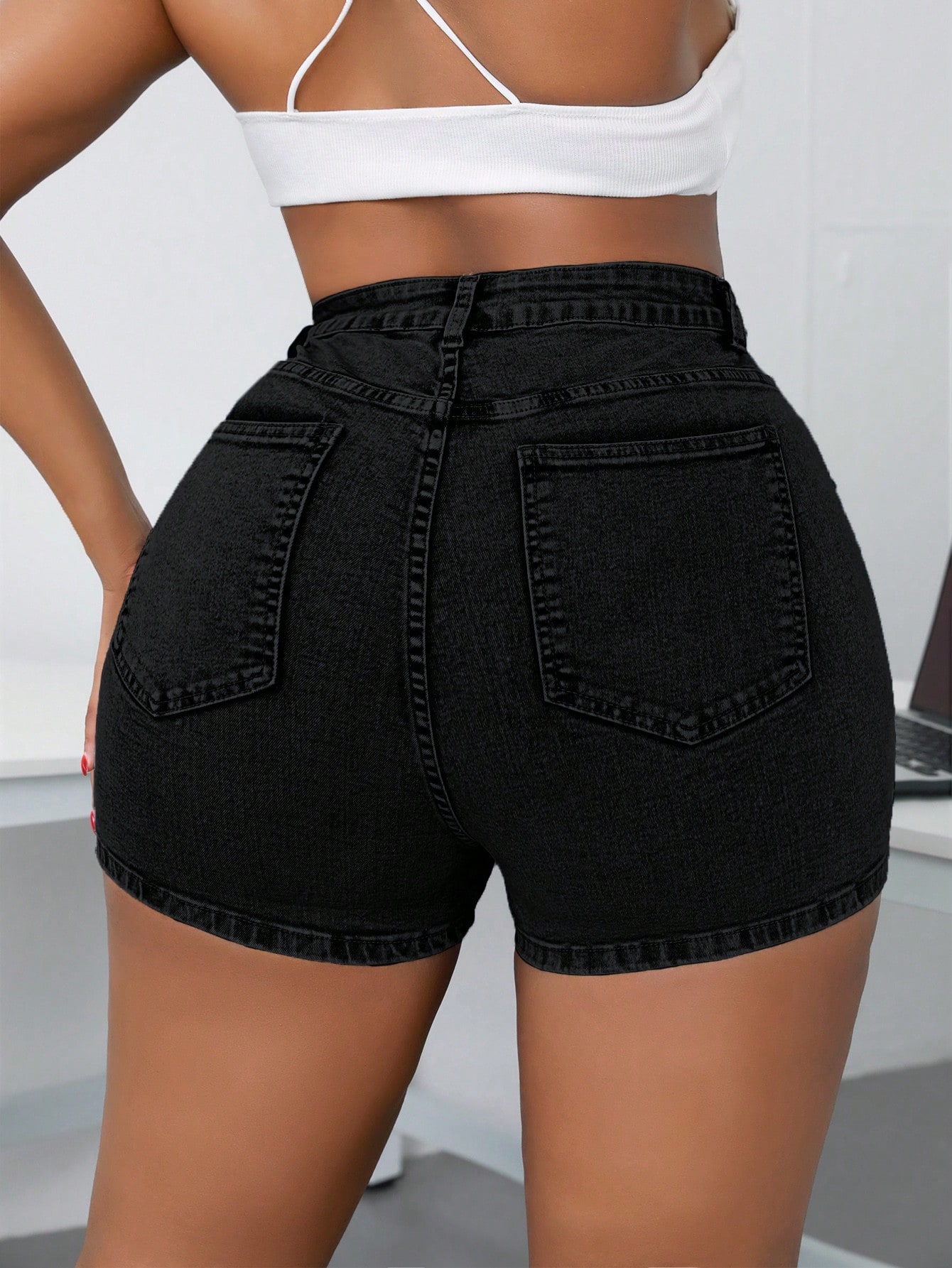 Plus Size Denim Shorts