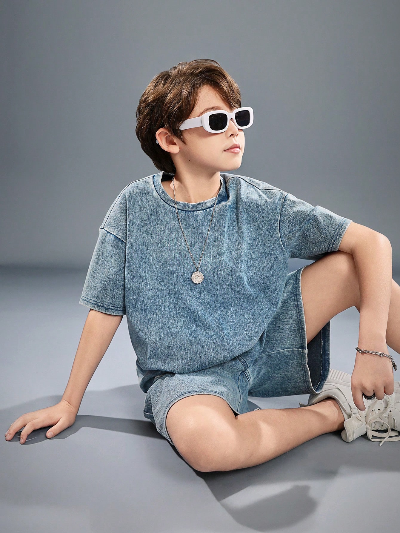 Tween Boys Denim Two-piece Outfits