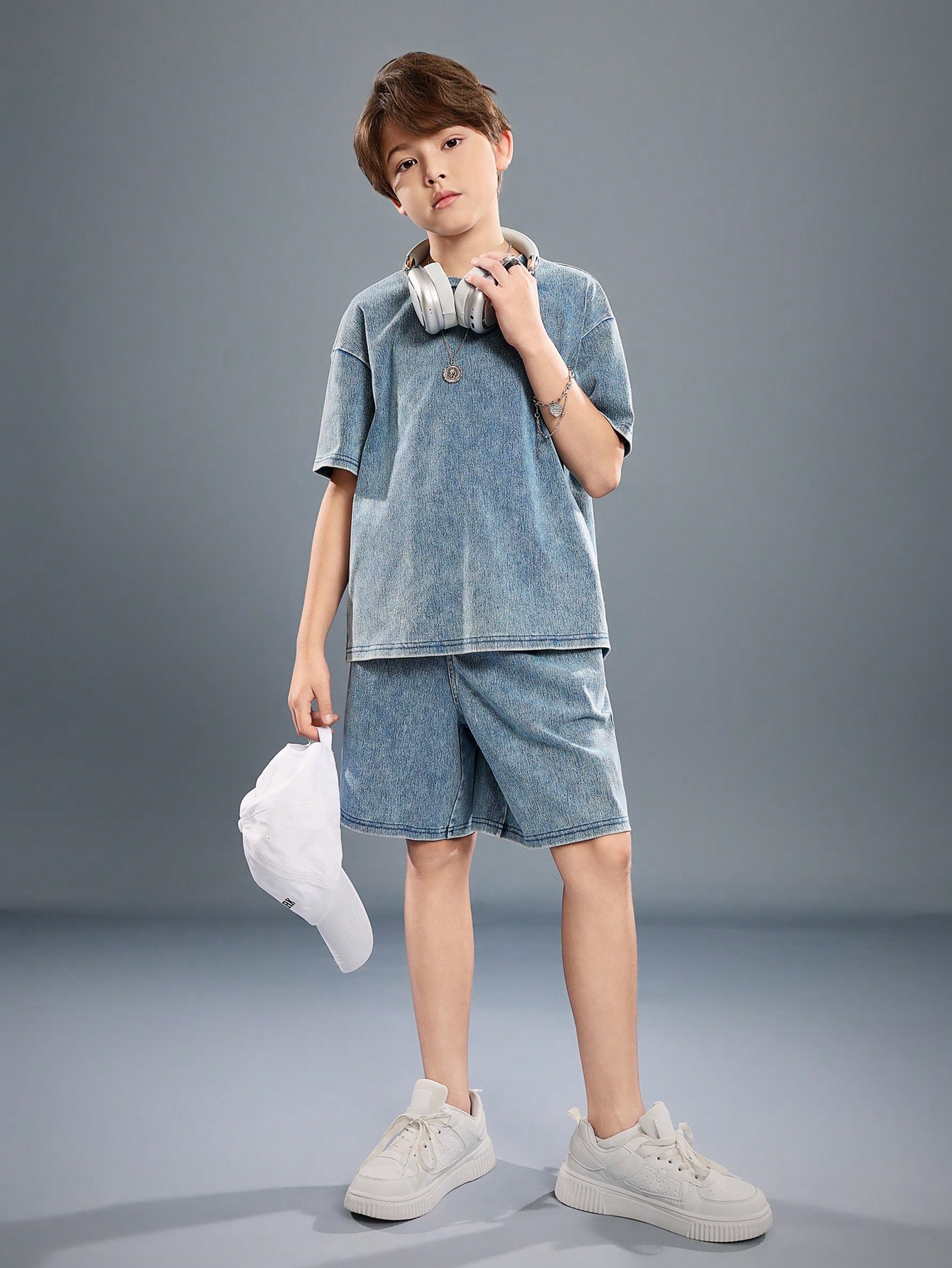 Tween Boys Denim Two-piece Outfits