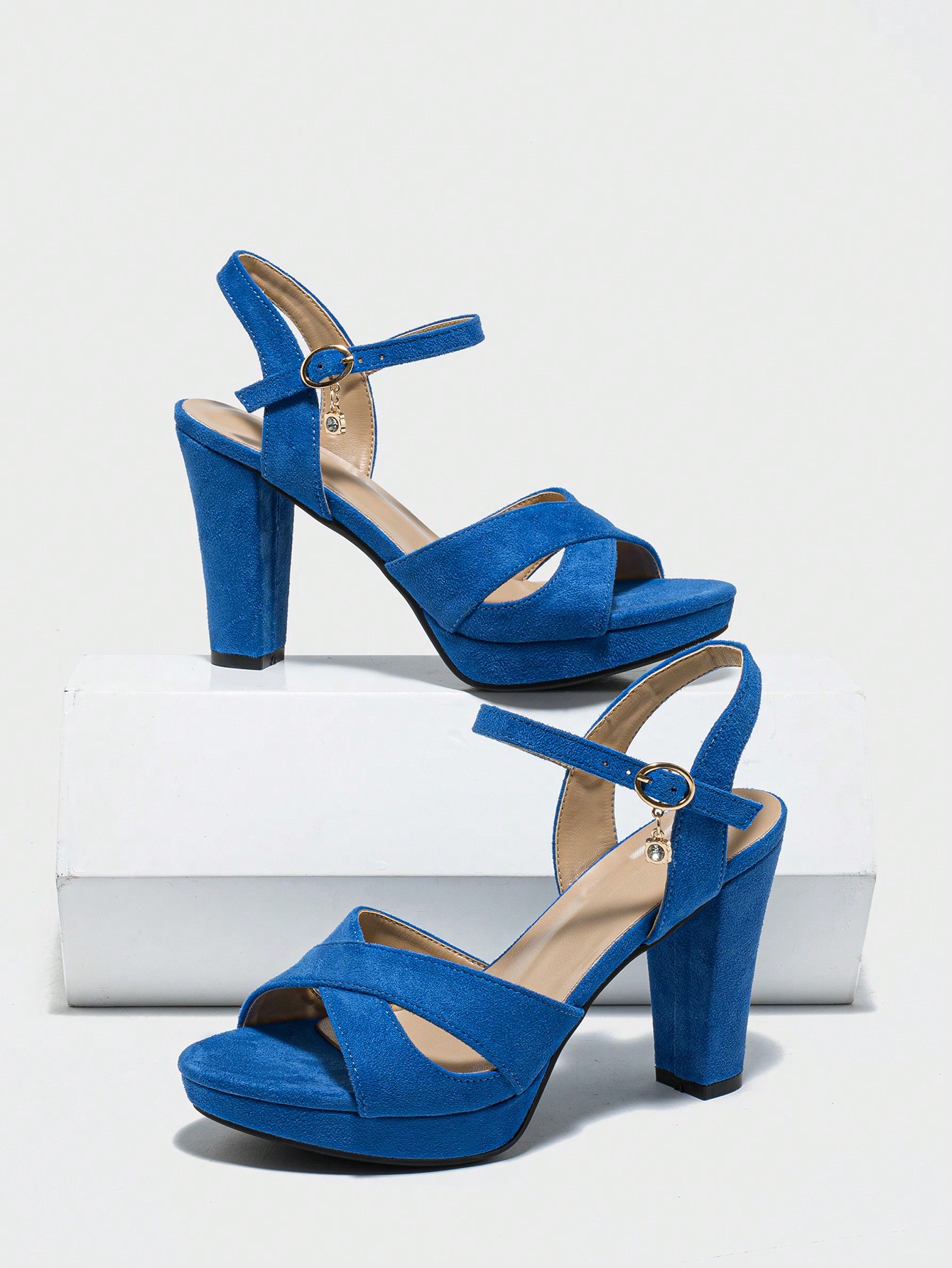 In Blue Women Heeled Sandals