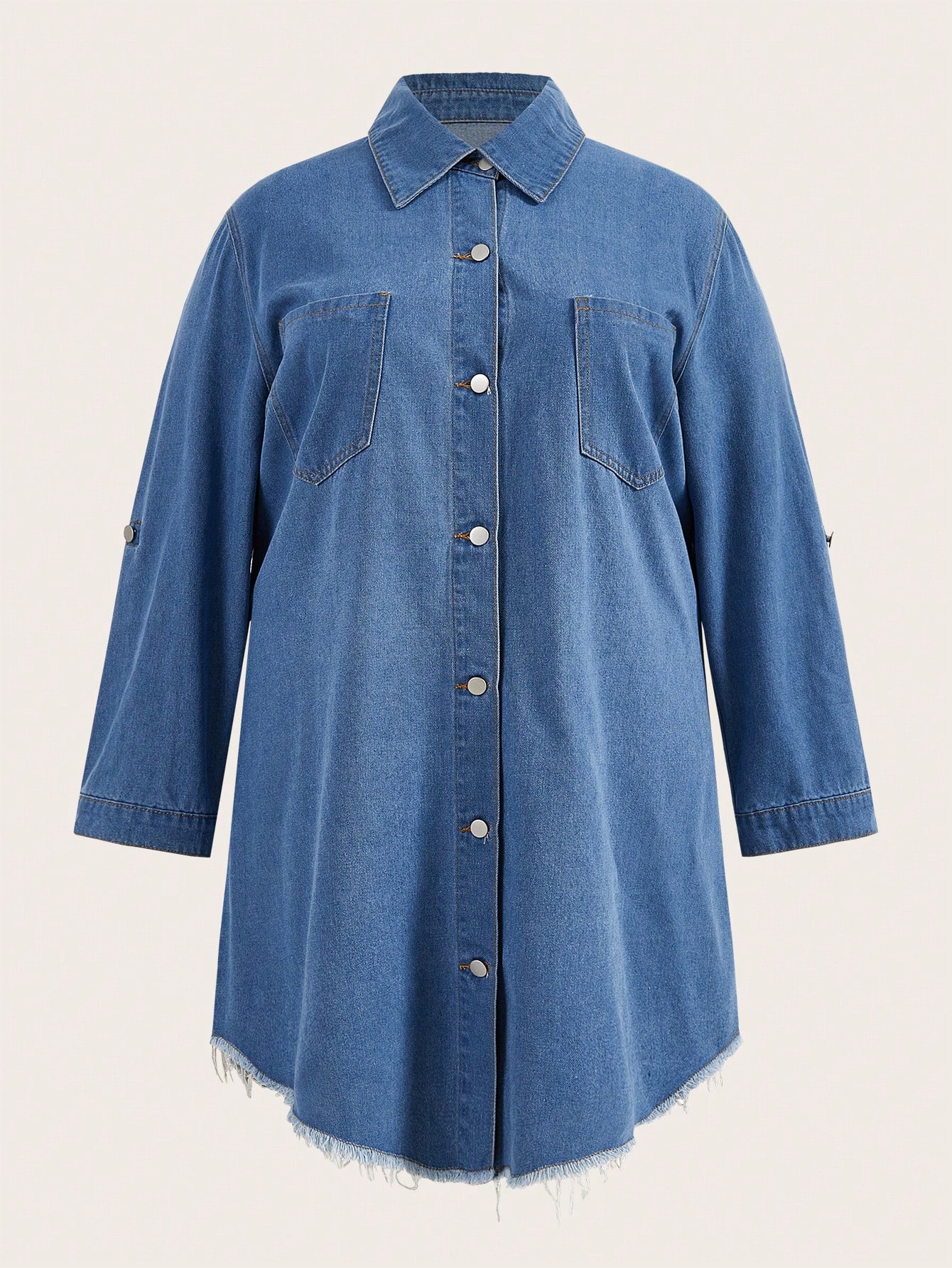 In Blue Plus Size Denim Tops