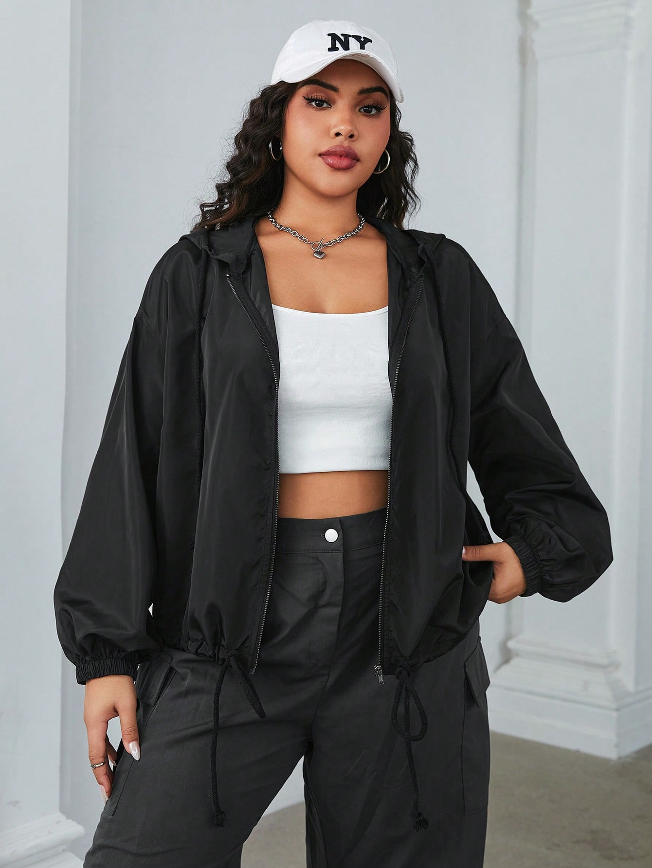 In Black Plus Size Jackets