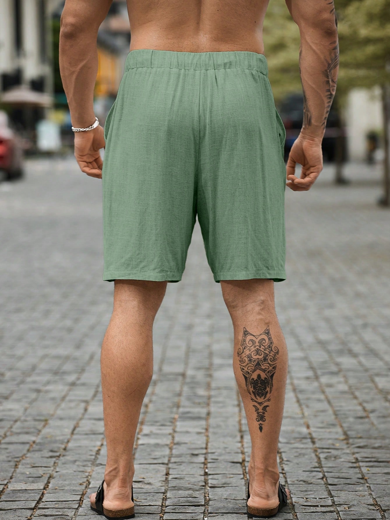 Men Linen Shorts