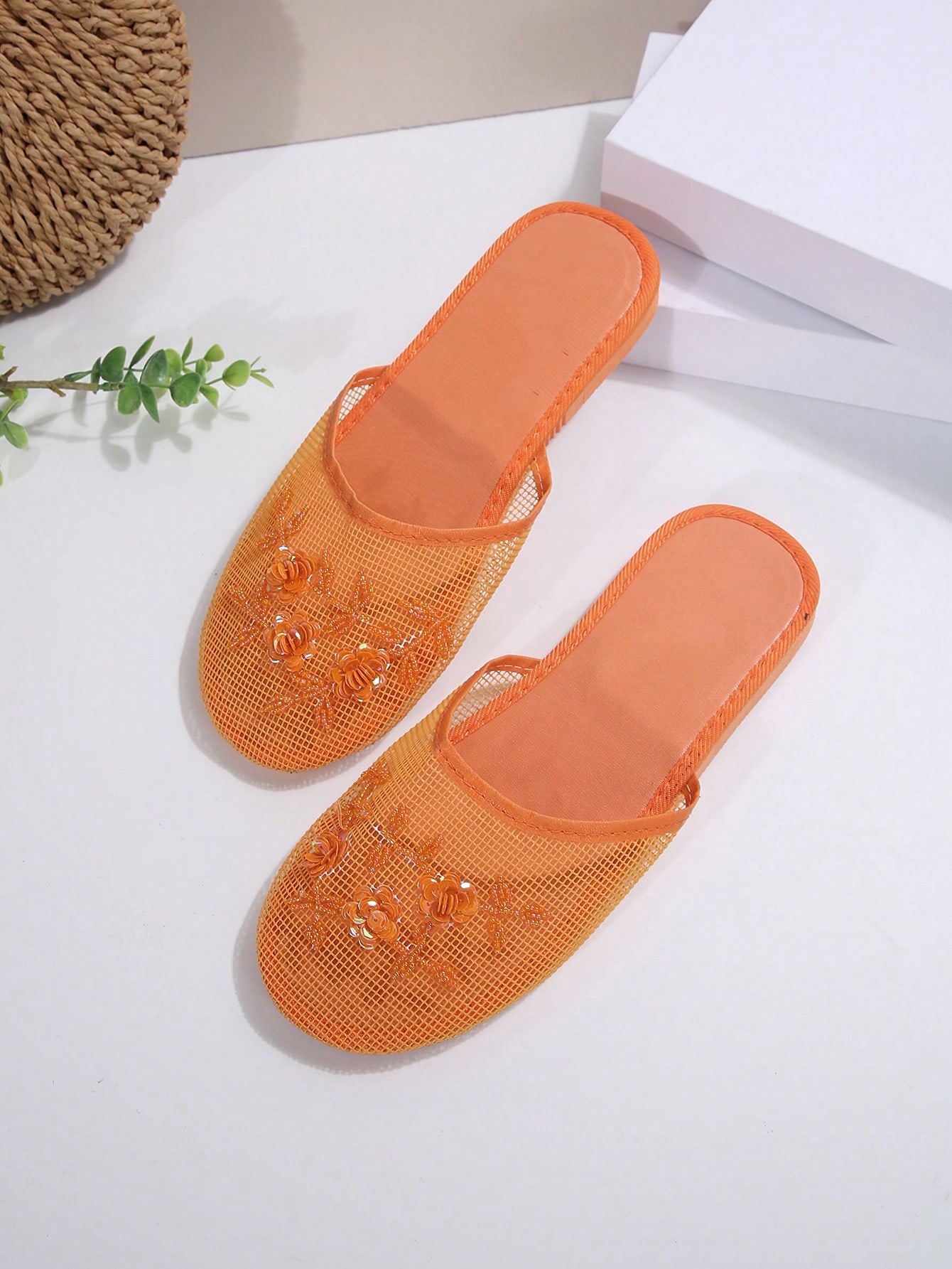 In Orange Women Flats