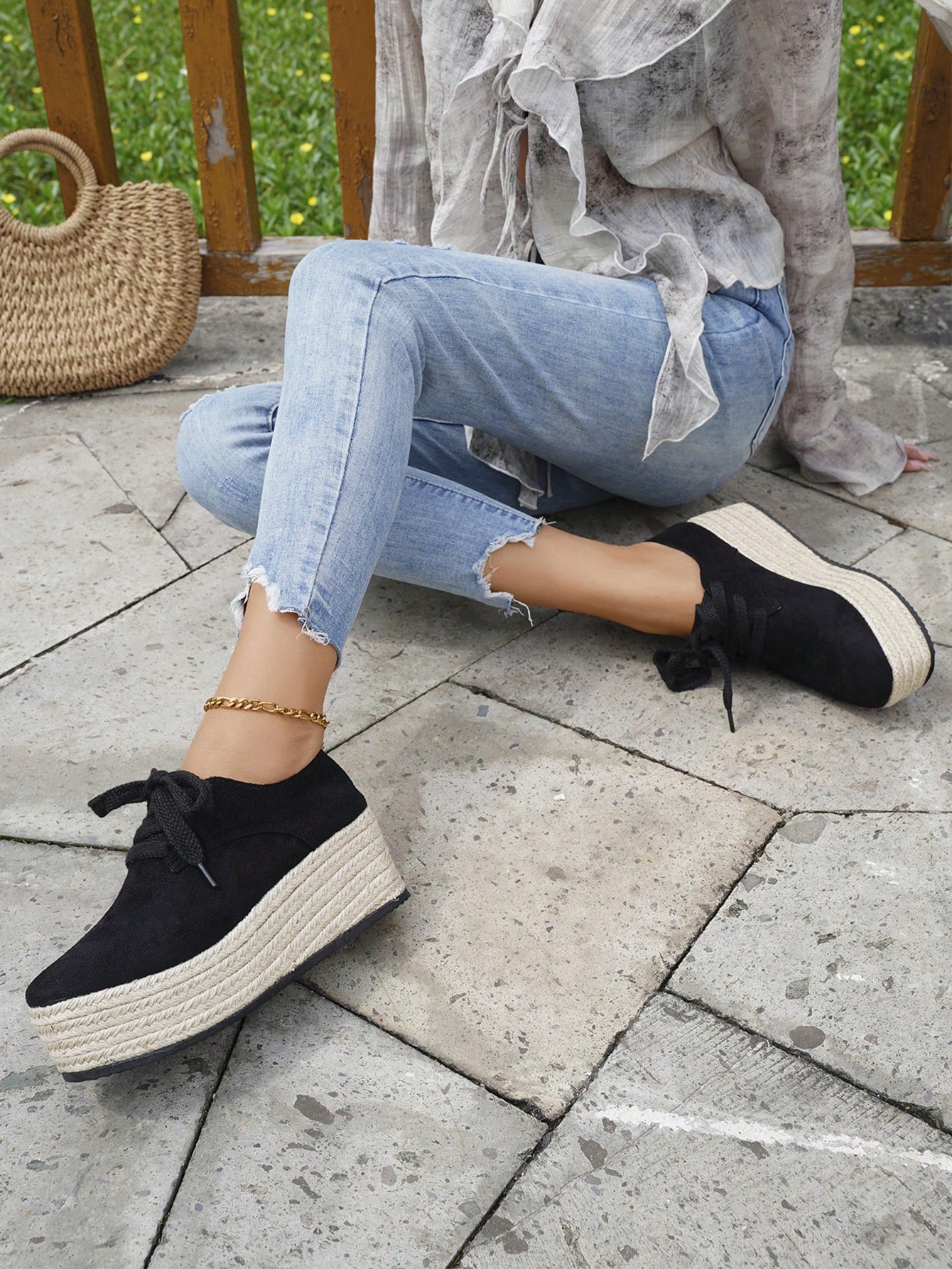 In Black Women Wedges & Flatform