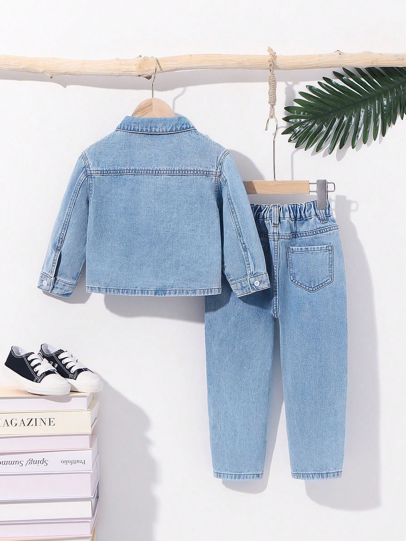 Young Boys Denim Two-piece Outfits