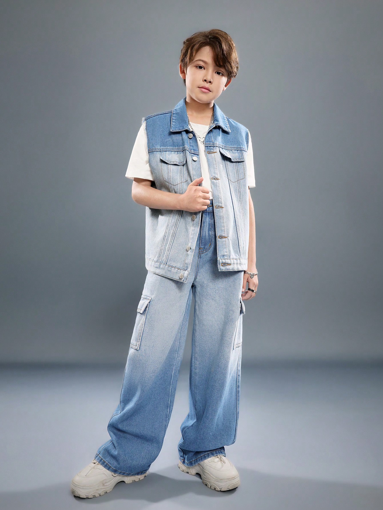 Tween Boys Denim Two-piece Outfits