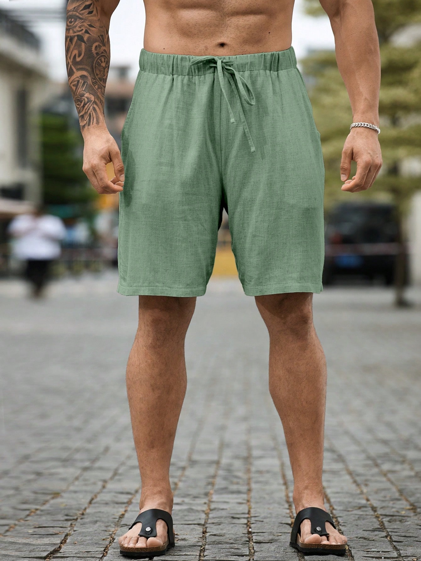 Men Linen Shorts