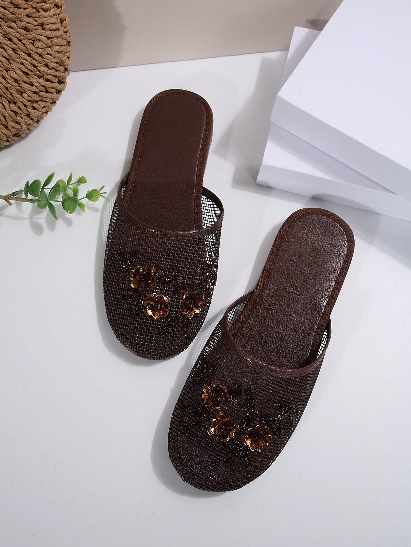 In Brown Women Flats