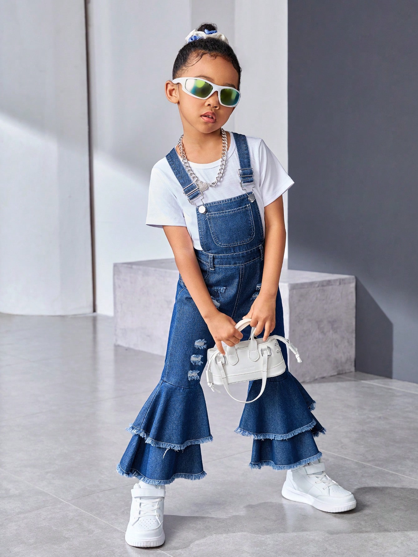 Young Girls Denim Overalls & Jumpsuits